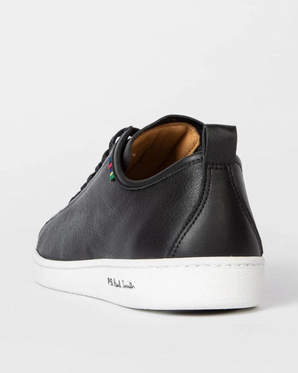 Paul Smith Miyata Mens Calf Leather Trainers - 79 Black/White - Image 3
