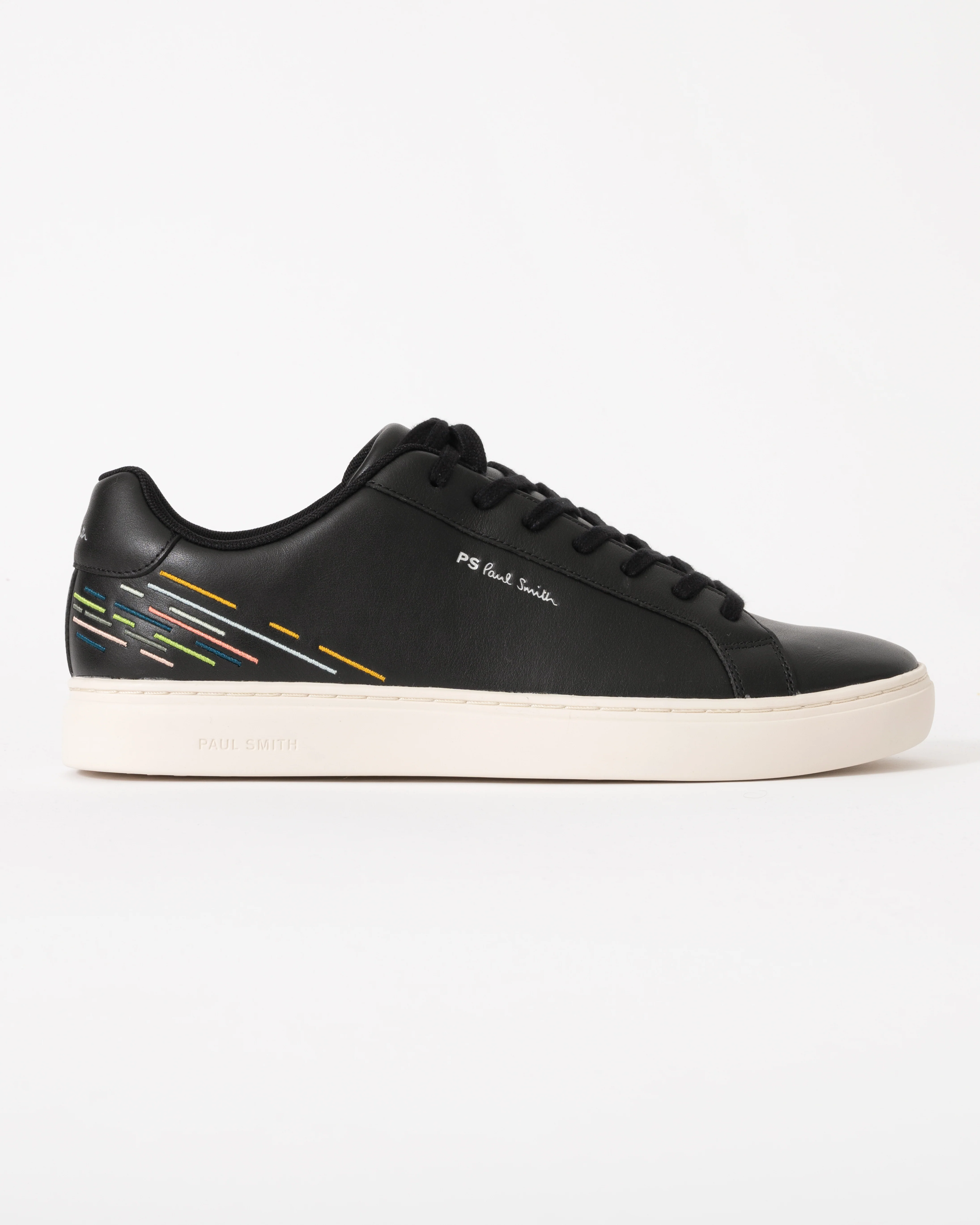 Paul Smith Rex Embroidered Stripe Mens Trainers - 79 Black - Image 2