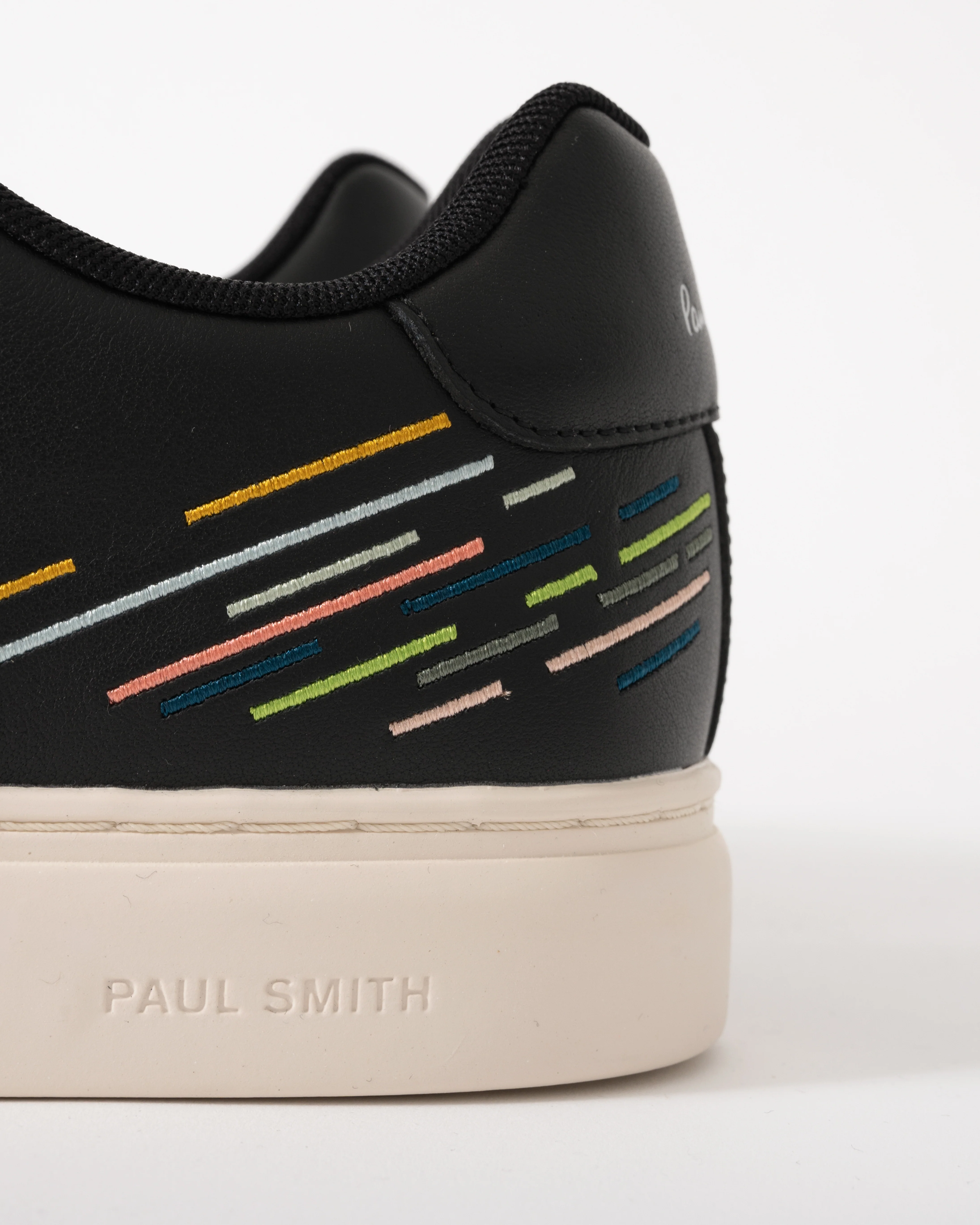 Paul Smith Rex Embroidered Stripe Mens Trainers - 79 Black - Image 4