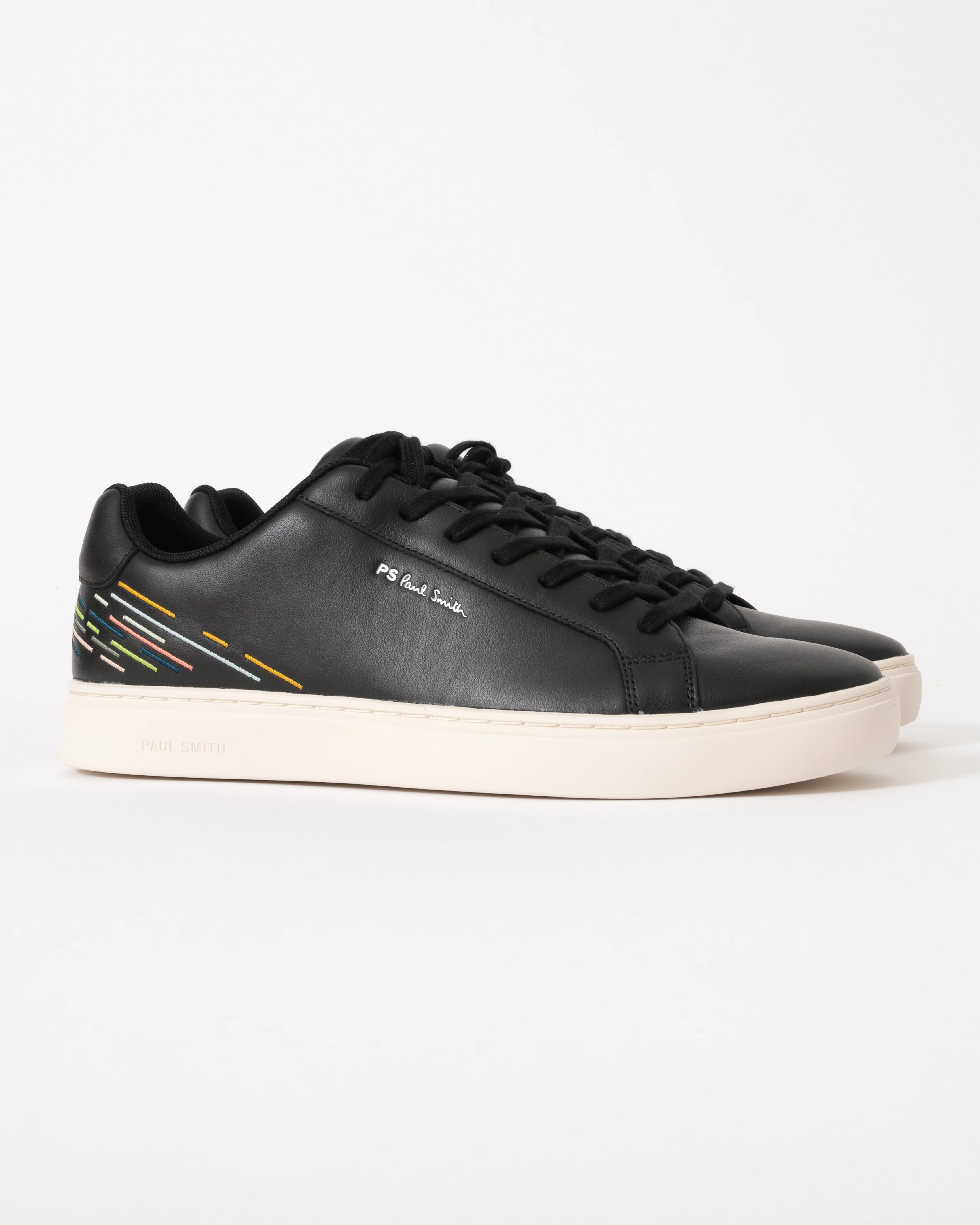 Paul Smith Rex Embroidered Stripe Mens Trainers - 79 Black - Image 5