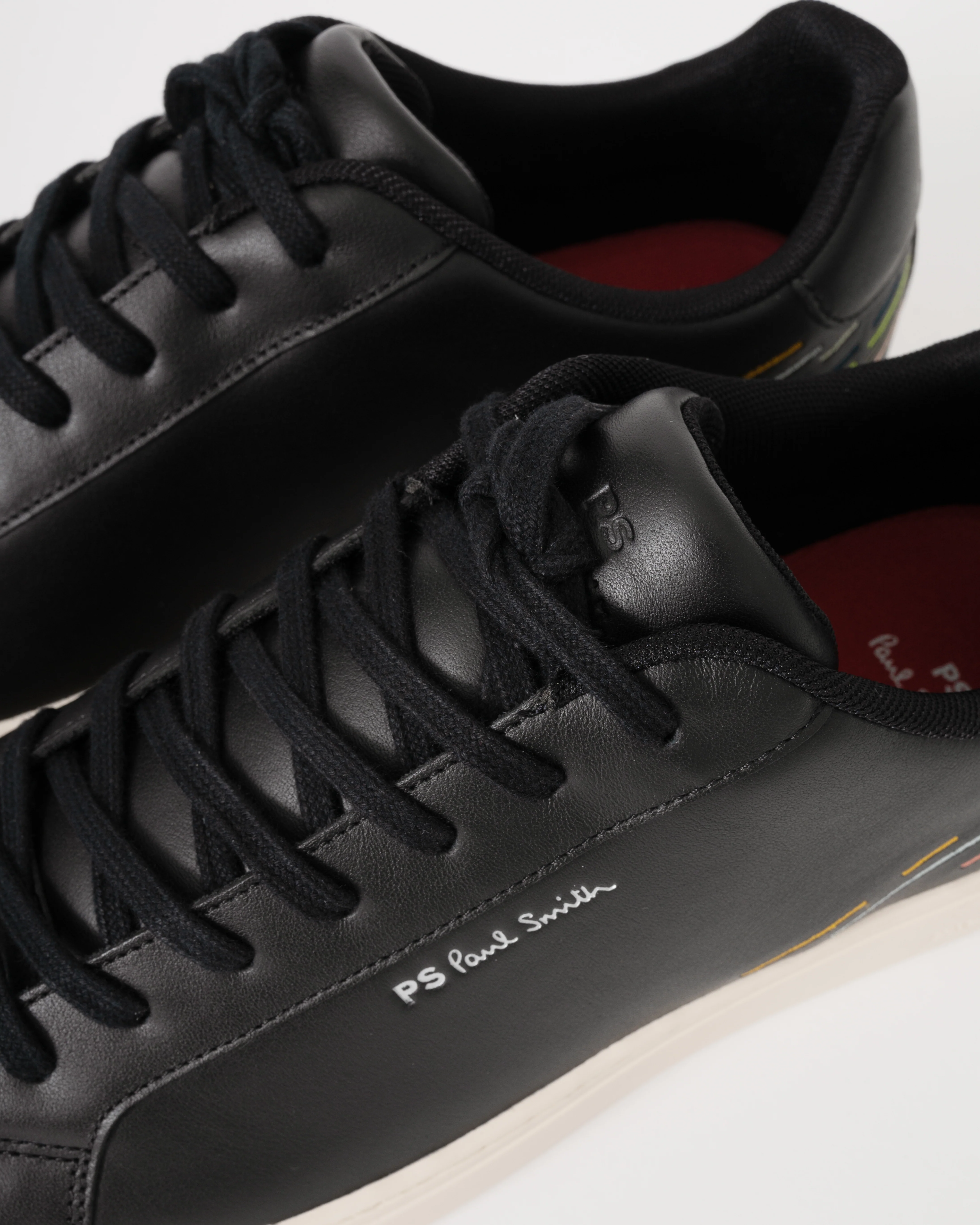 Paul Smith Rex Embroidered Stripe Mens Trainers - 79 Black - Image 6