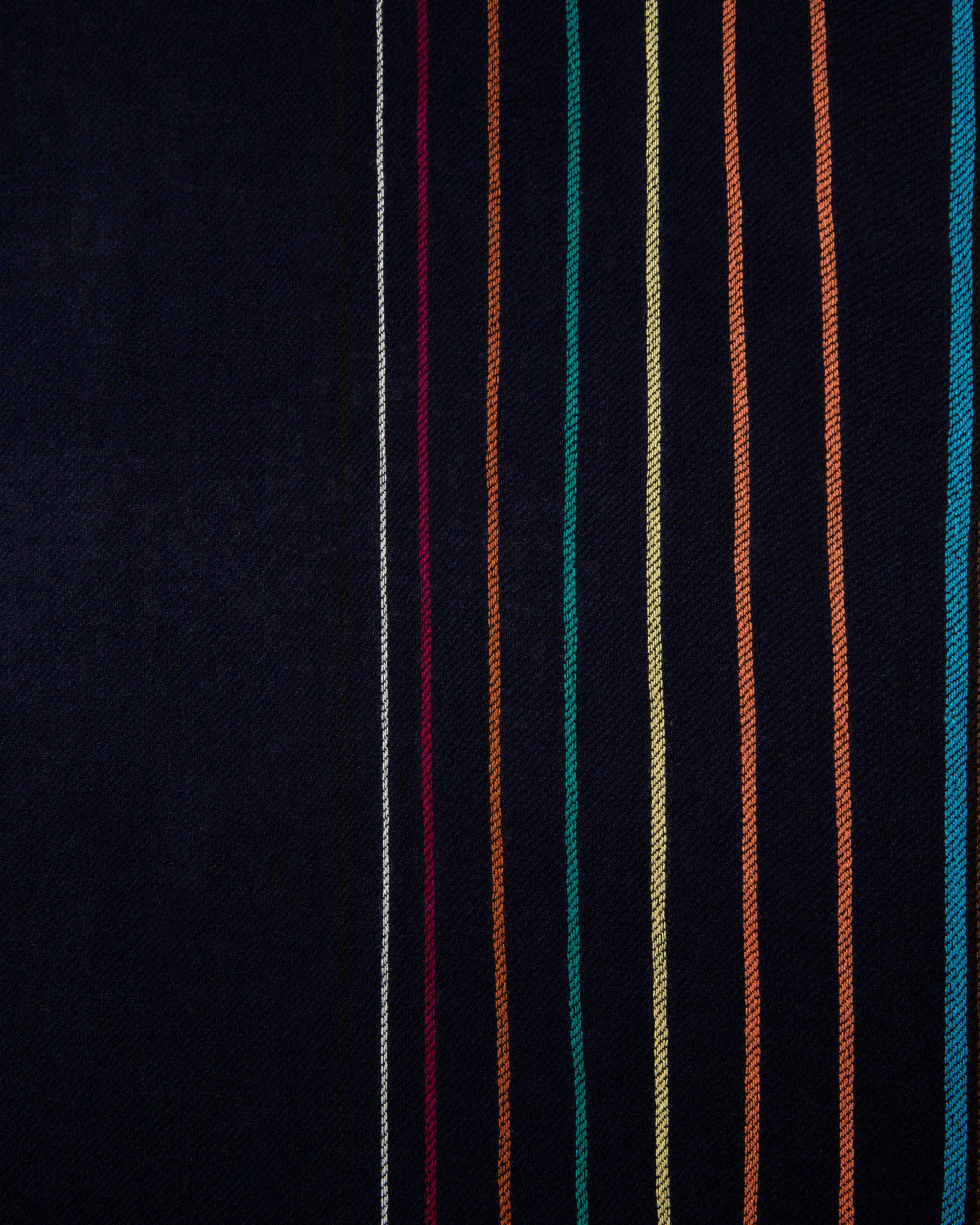 Paul Smith Wool-Silk Signature Stripe Scarf - 47 Navy - Image 3