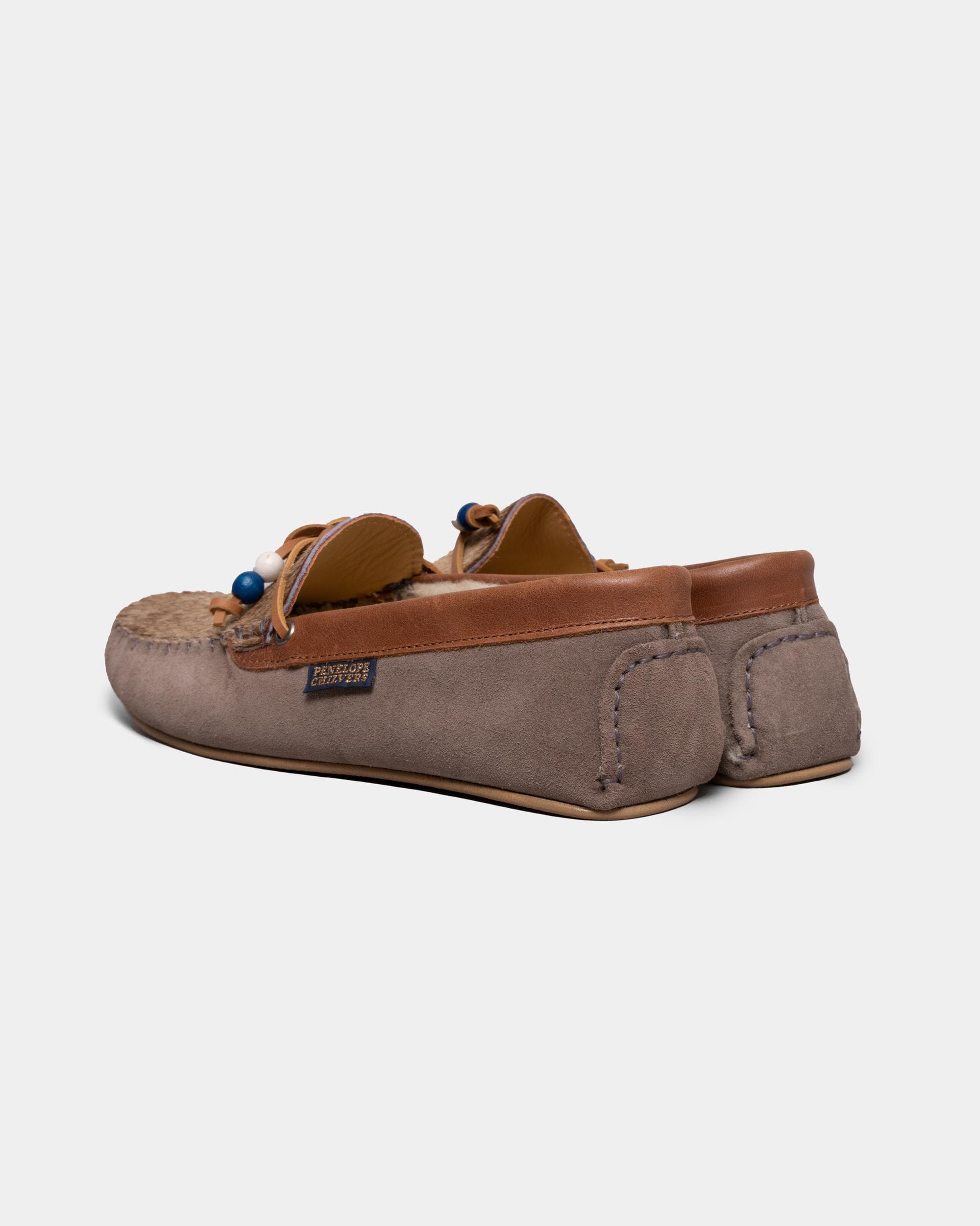 Penelope Chilvers Womens Moccasin Pony Wool- Lined Slipper - Image 4