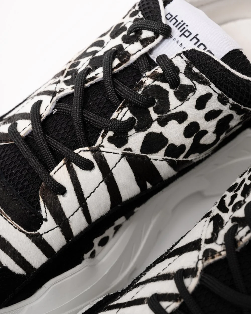Philip Hog Amanda Womens Trainers - White/Black - Image 5