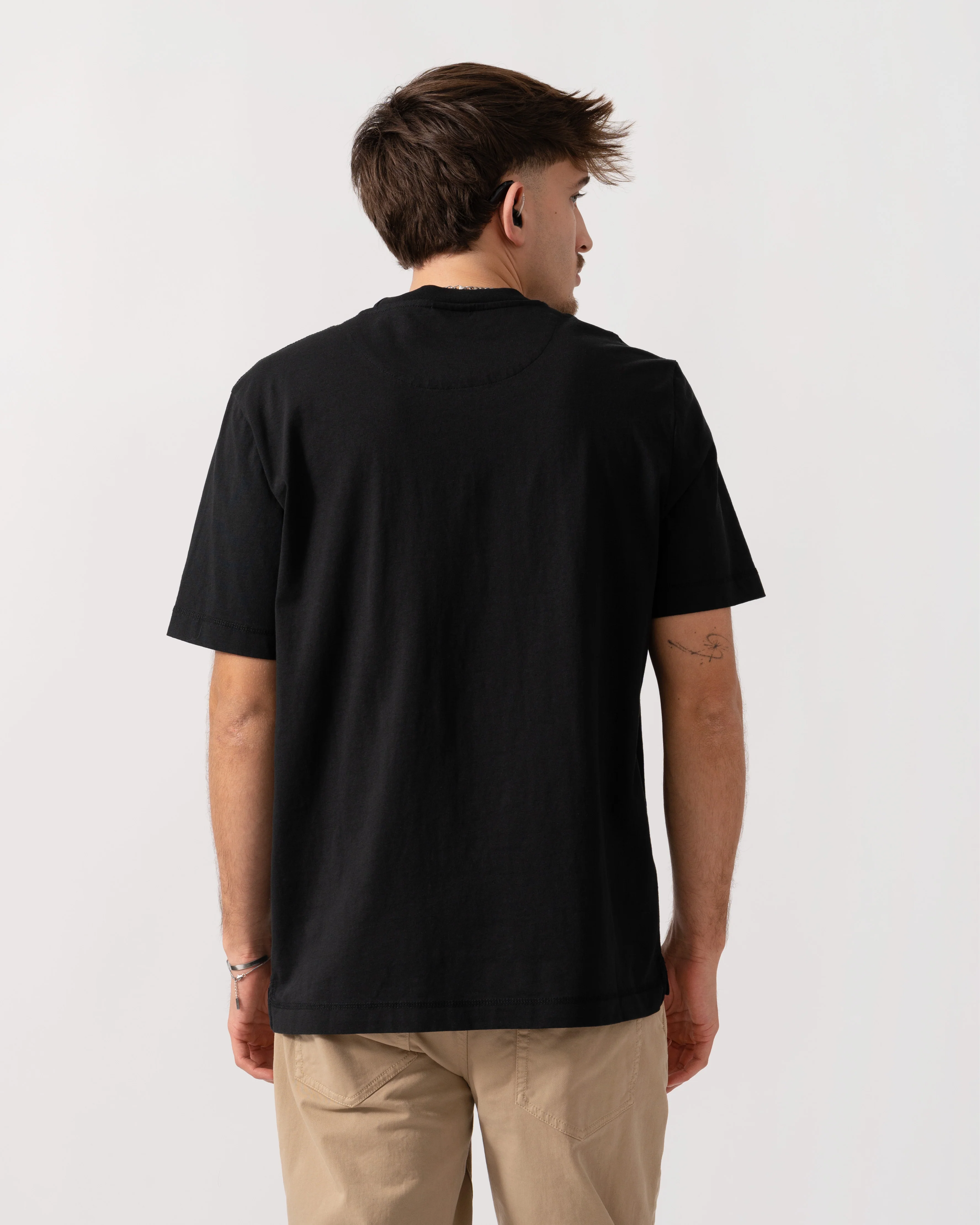 PS Paul Smith Mens Casual Fit Carnation Line T-Shirt - 79 Black - Image 4