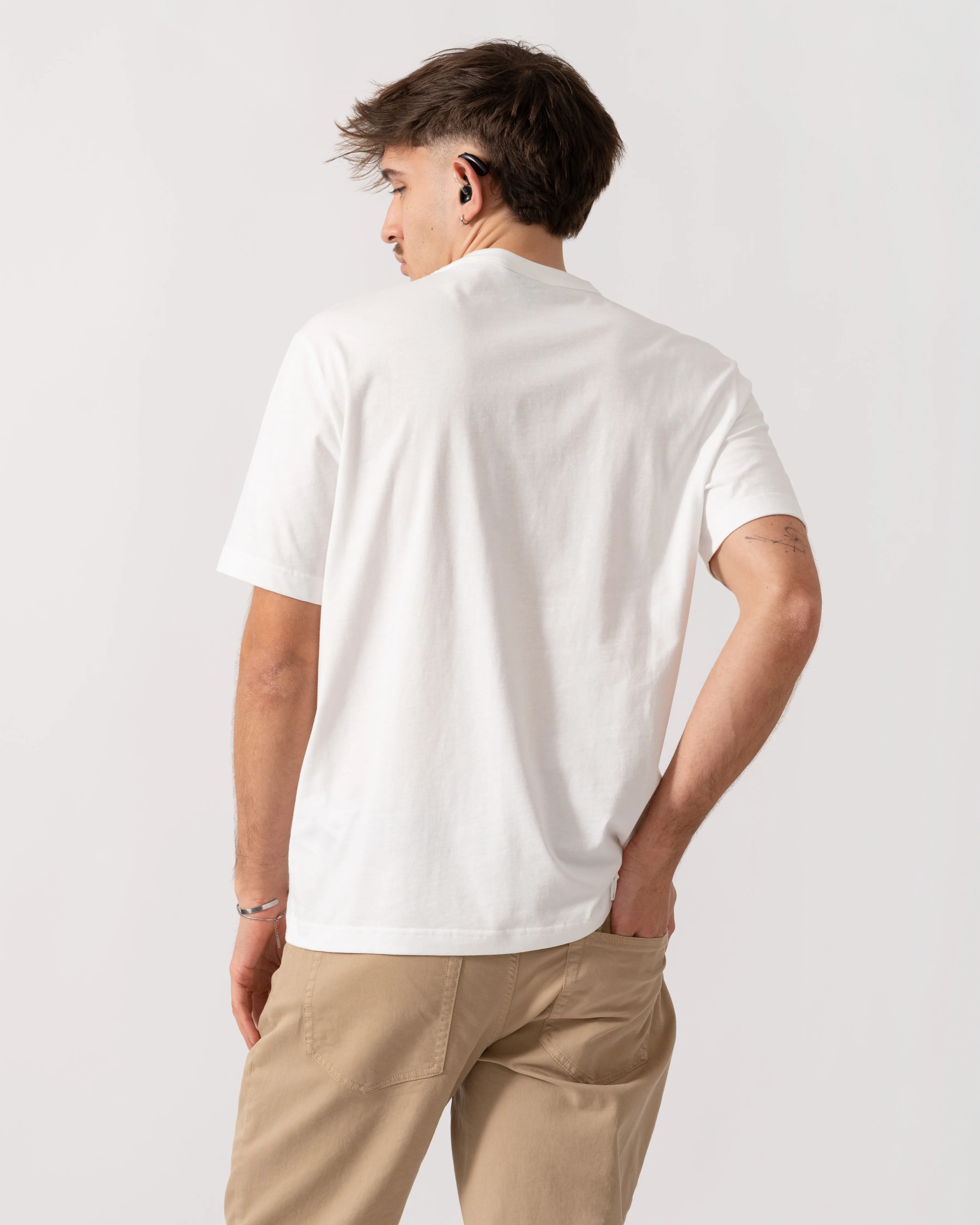 PS Paul Smith Mens Casual Fit Dice Graphic T-Shirt - 02 White - Image 4