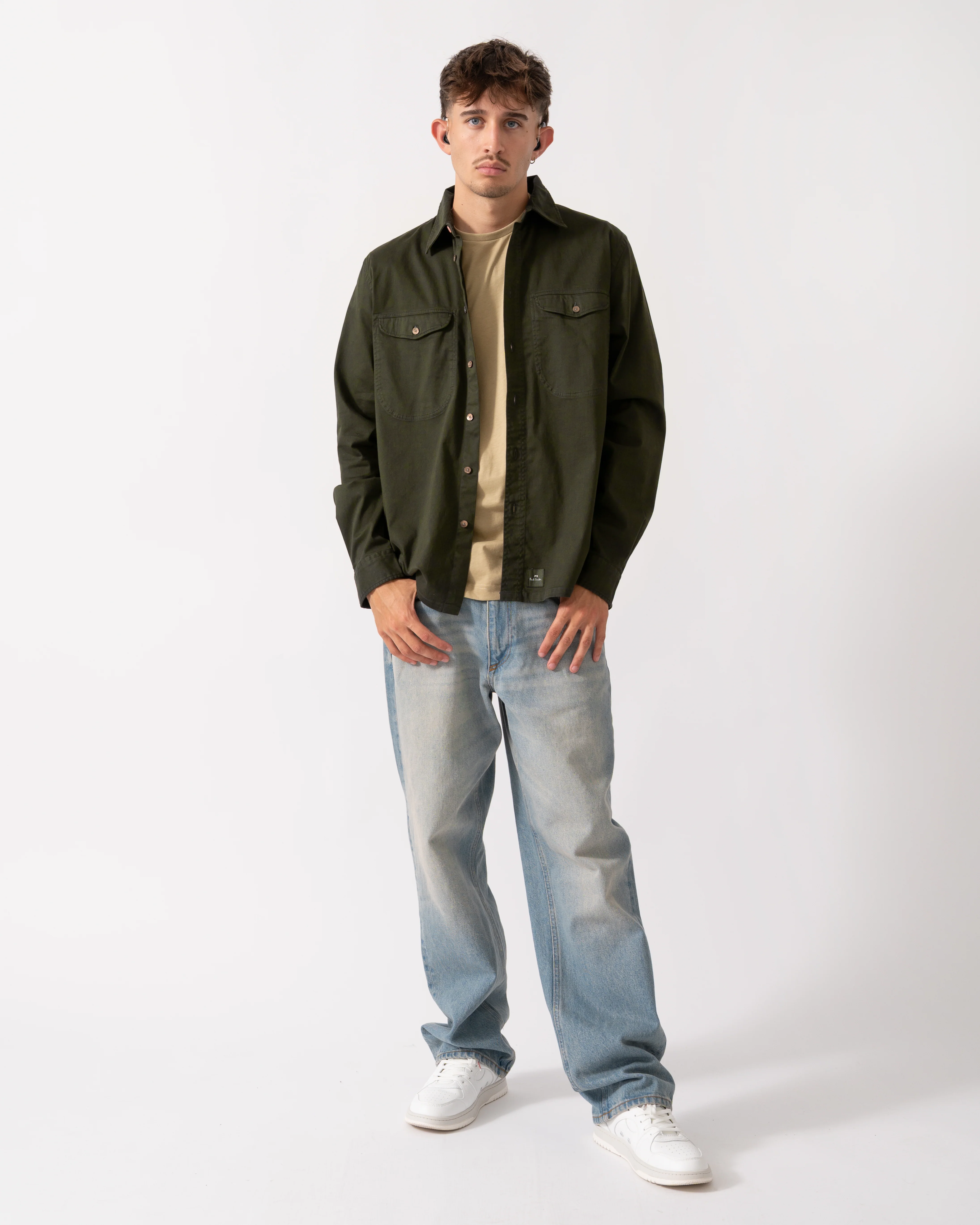 PS Paul Smith Mens Casual Fit Long Sleeve Shirt - 38 Bottle Green - Image 2