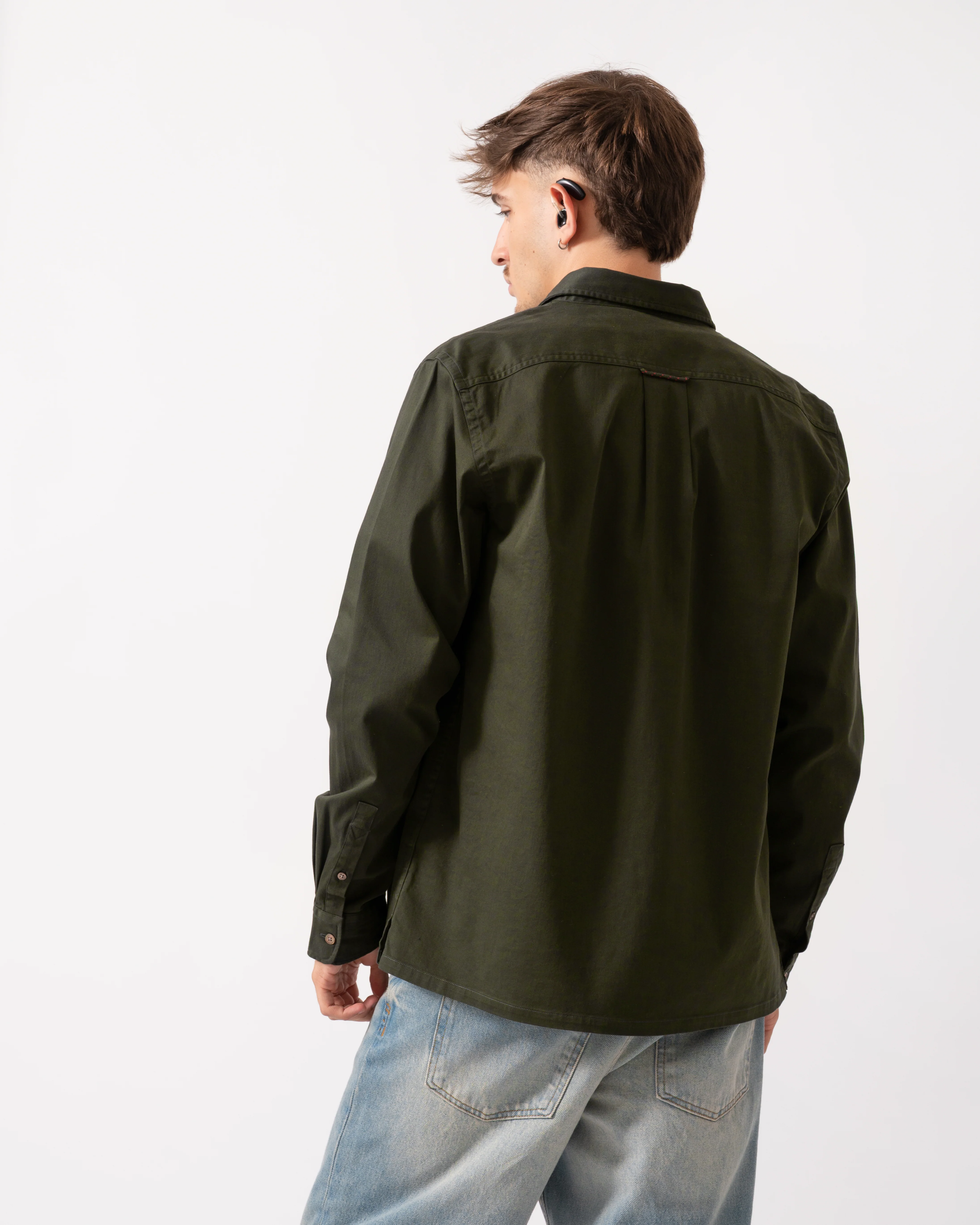 PS Paul Smith Mens Casual Fit Long Sleeve Shirt - 38 Bottle Green - Image 4