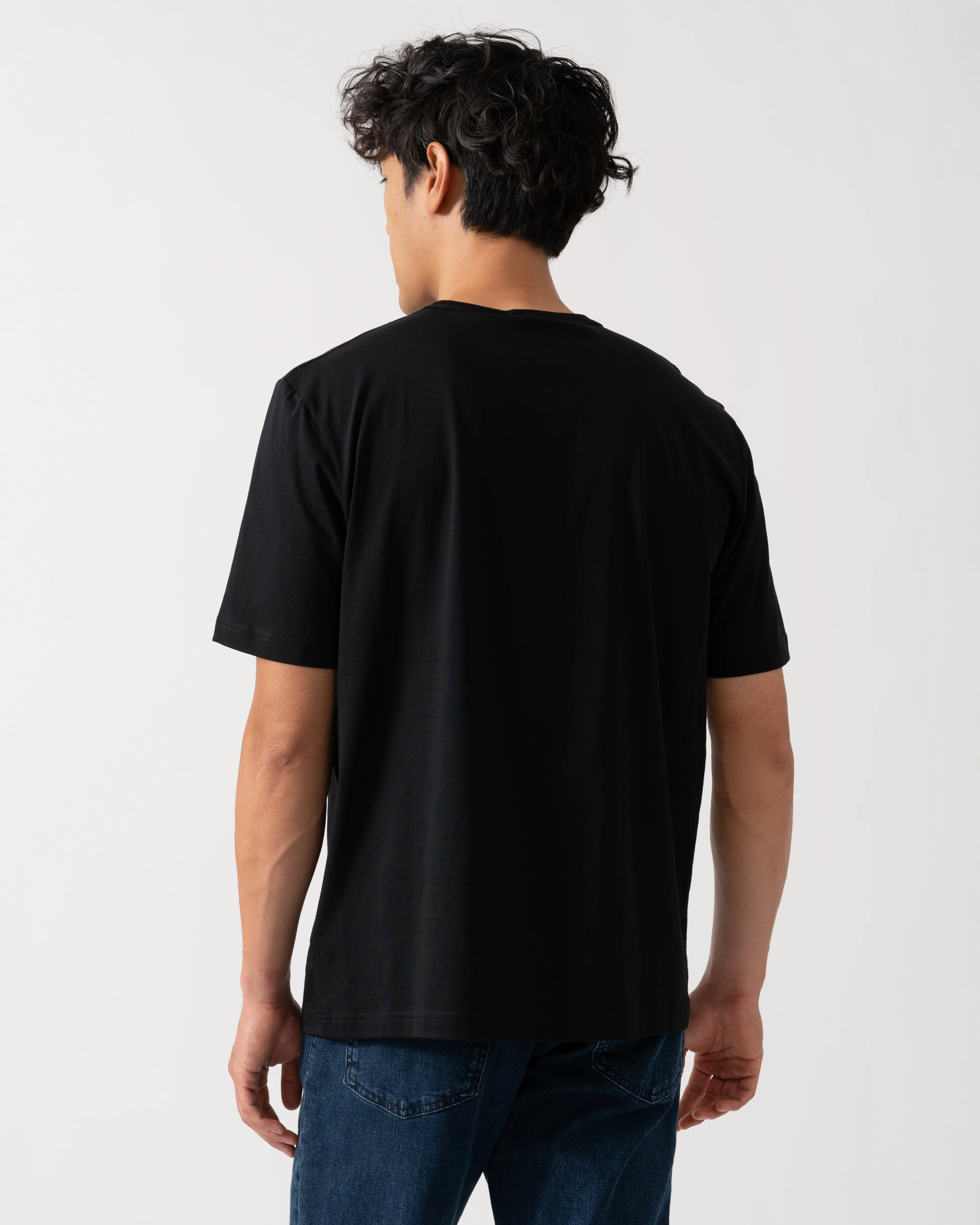 PS Paul Smith Mens Casual Fit Multicolour Text T-Shirt - 79 Black - Image 4