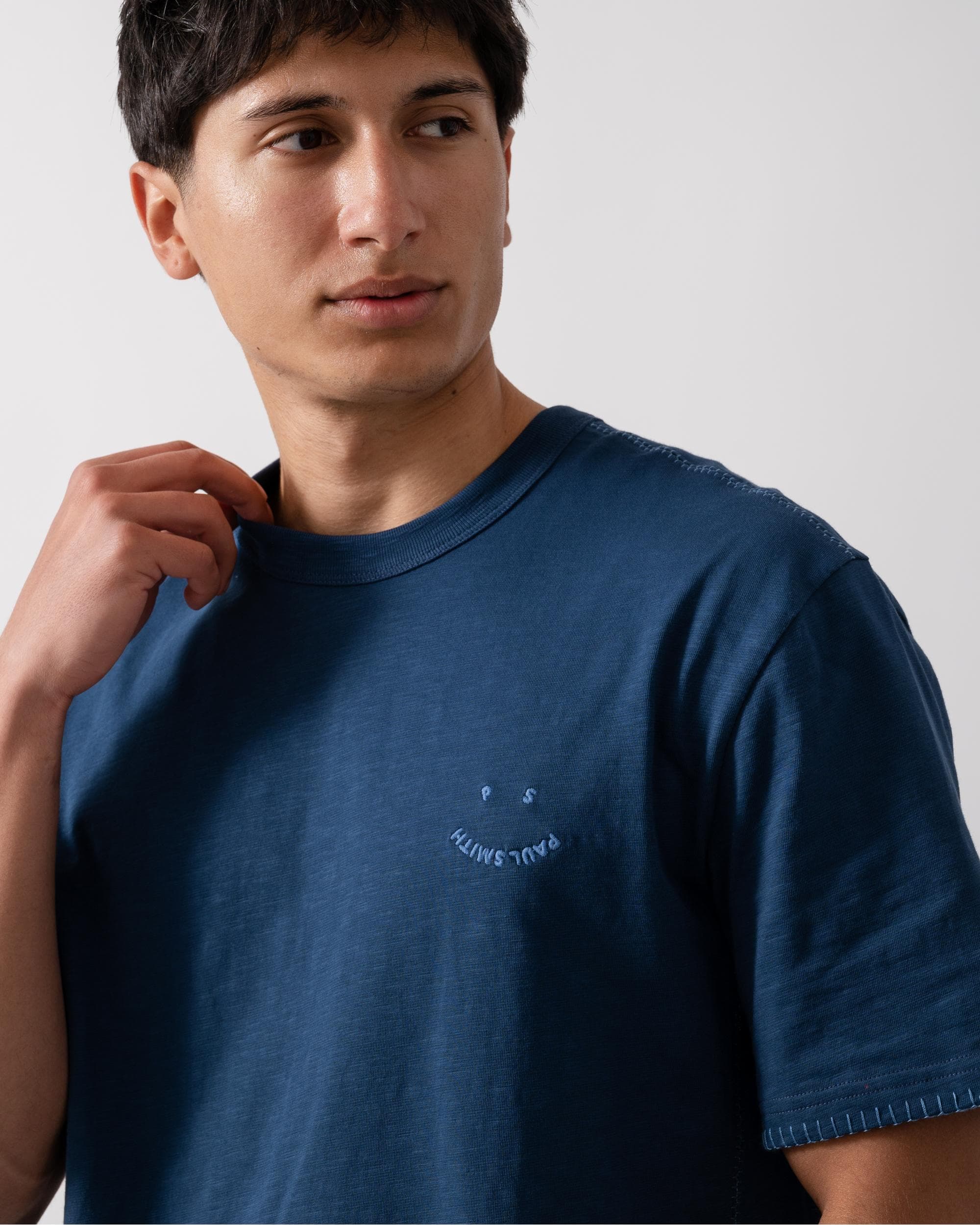 PS Paul Smith Mens Casual Fit Short Sleeve Happy T-Shirt - Image 2
