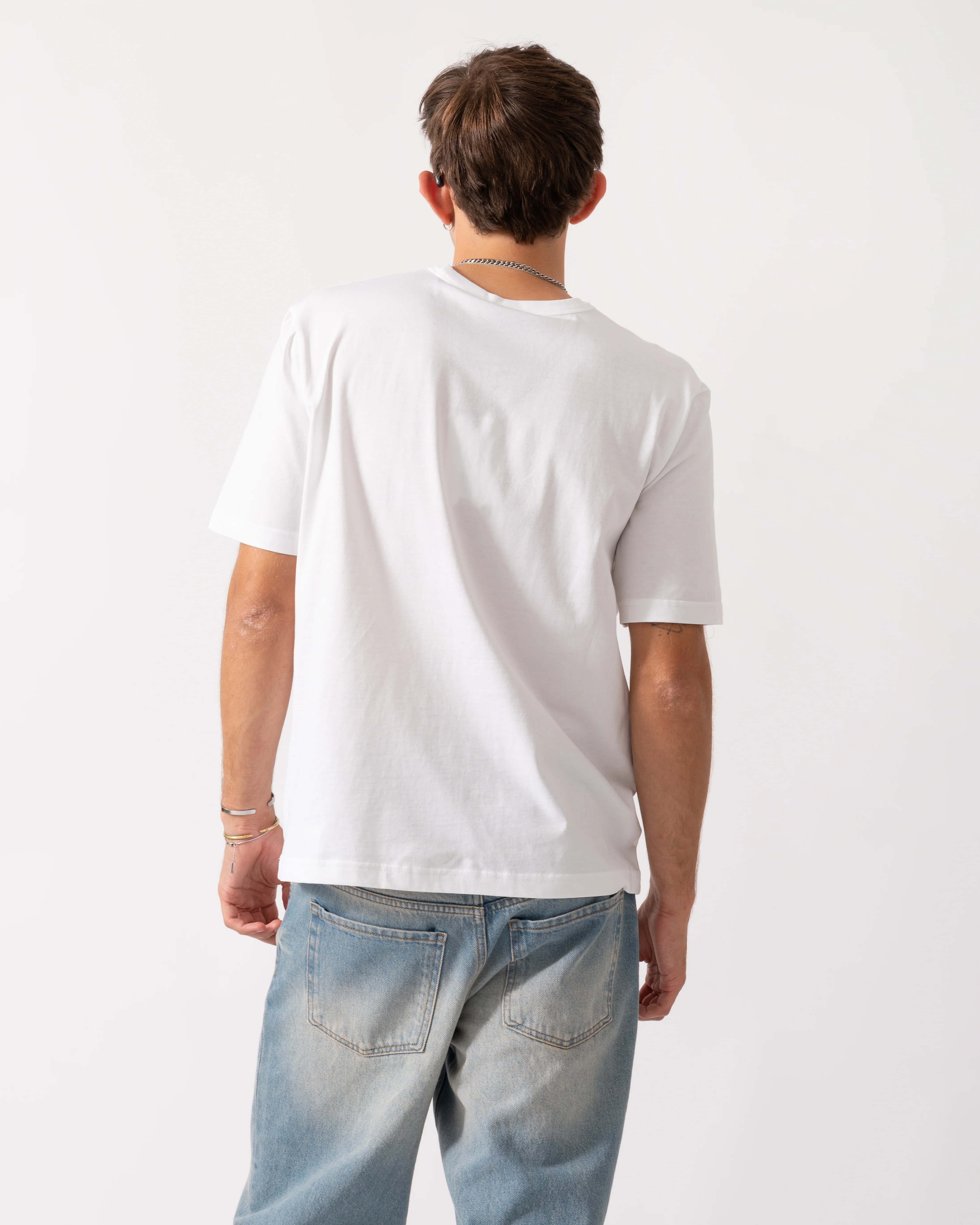 PS Paul Smith Mens Casual Fit Short Sleeve PS Stripe T-Shirt - 01 White - Image 4