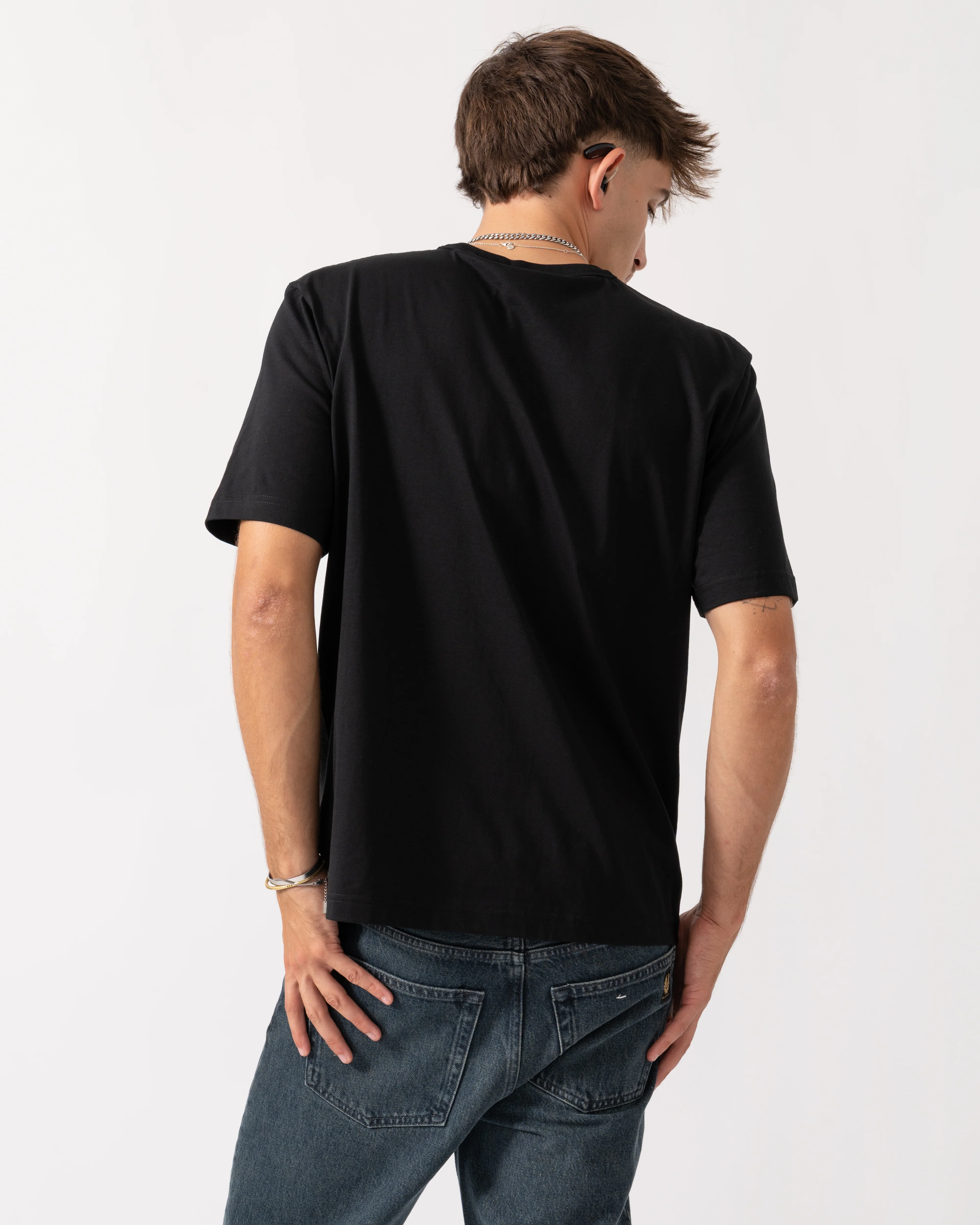 PS Paul Smith Mens Casual Fit Short Sleeve PS Stripe T-Shirt - 79 Black - Image 4