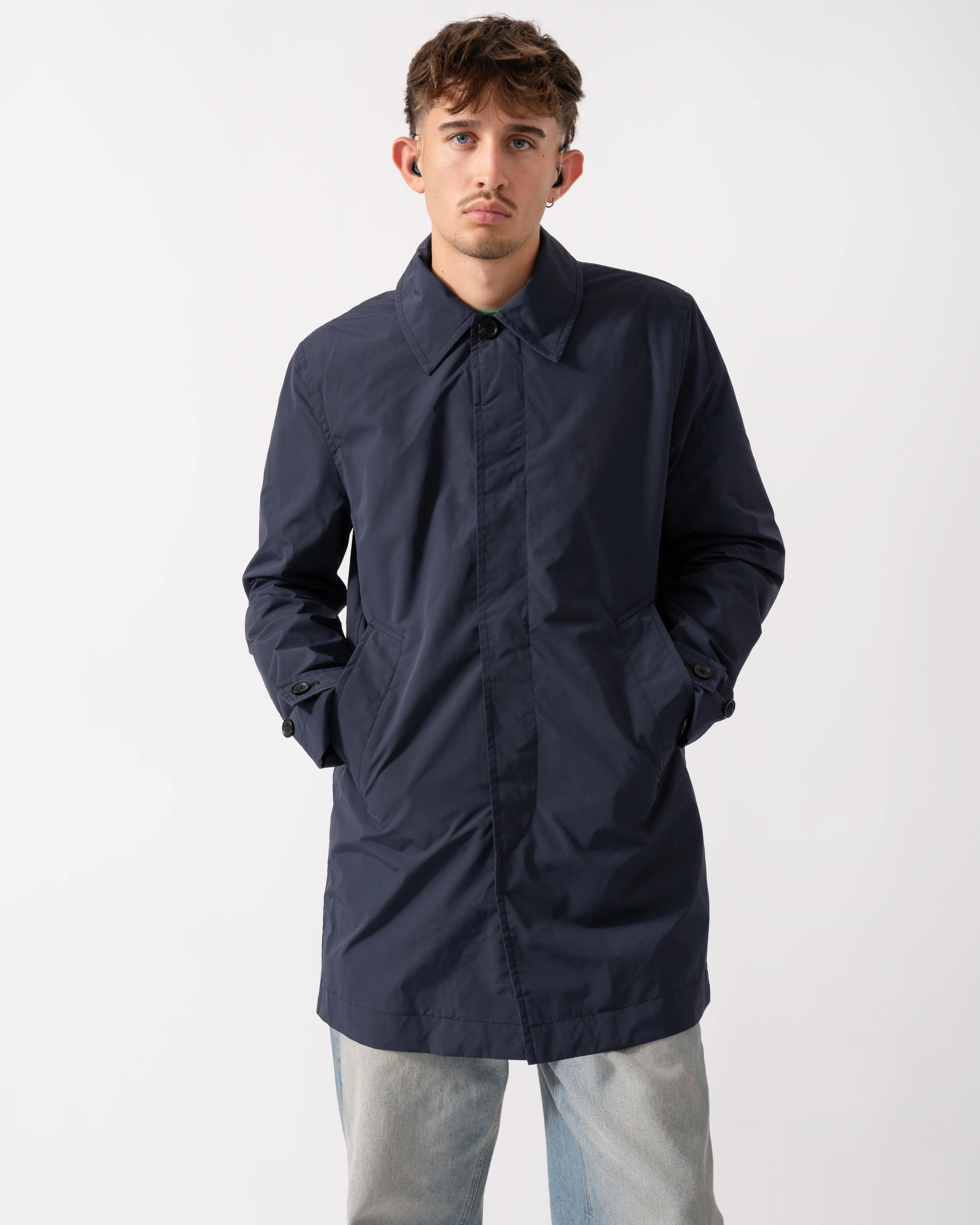 PS Paul Smith Mens Lined Mac - 49 Very Dark Navy - Image 3
