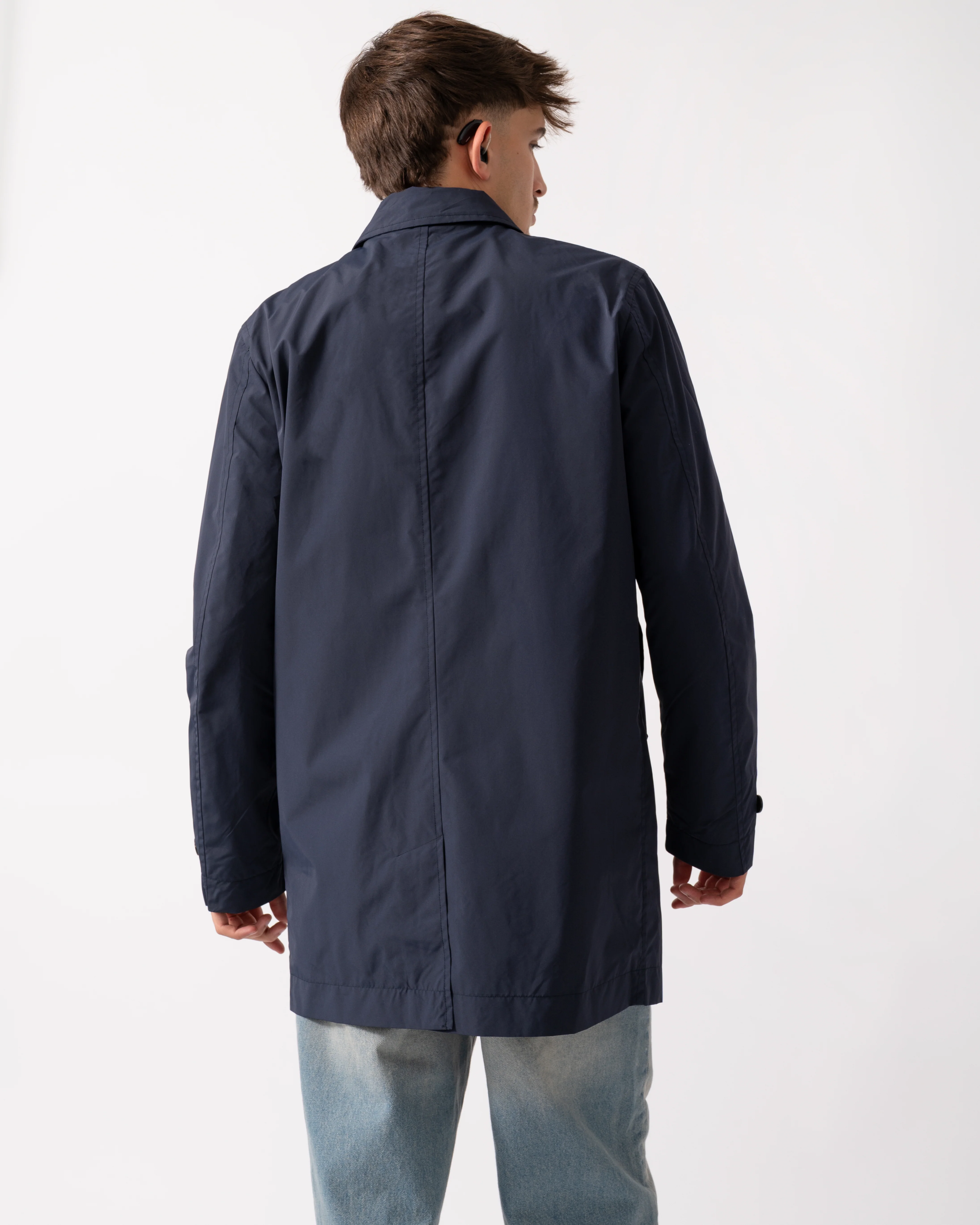 PS Paul Smith Mens Lined Mac - 49 Very Dark Navy - Image 4
