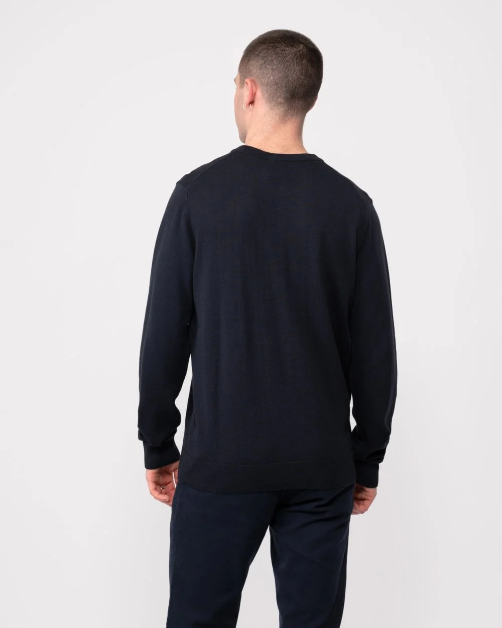 PS Paul Smith Mens Crew Neck Zebra Badge Jumper - 49 Very Dark Navy - Image 4