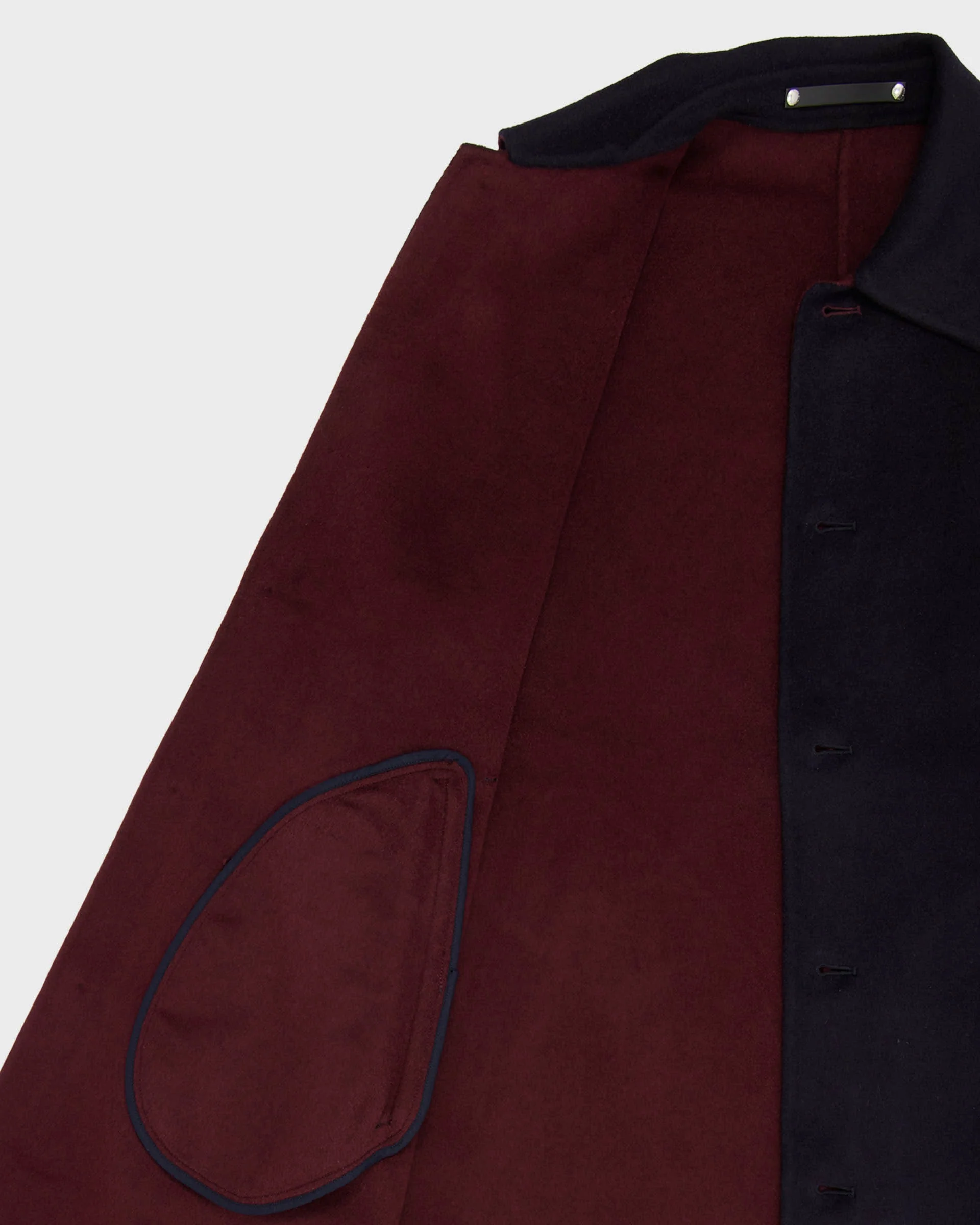 PS Paul Smith Mens Double-Face Wool-Blend Overcoat - 49 Very Dark Navy - Image 10