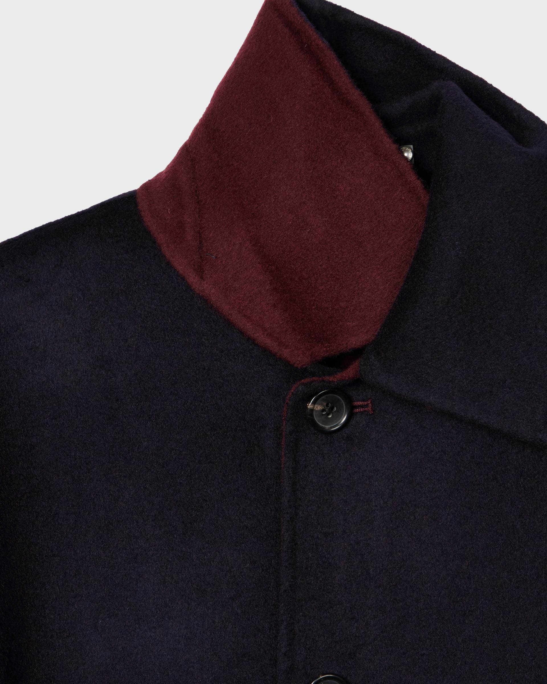 PS Paul Smith Mens Double-Face Wool-Blend Overcoat - 49 Very Dark Navy - Image 9