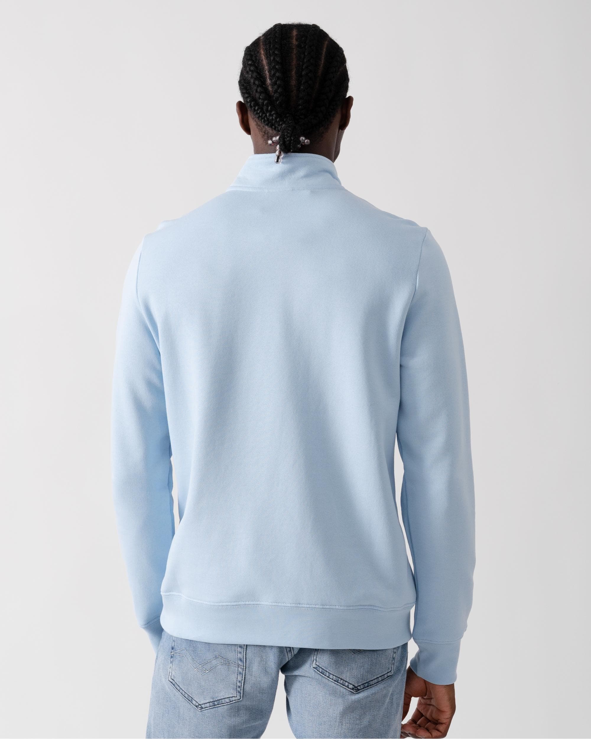 PS Paul Smith Mens Long Sleeve Regular Fit Half Zip Zebra Logo Sweatshirt - 41E Blue - Image 4