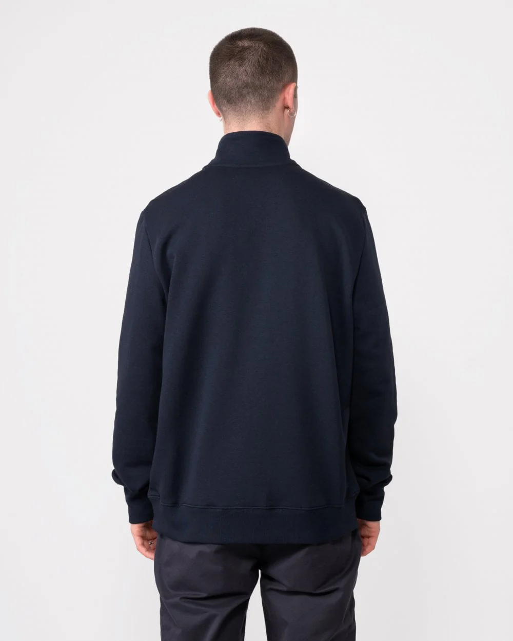 PS Paul Smith Mens Long Sleeve Regular Fit Half Zip Zebra Logo Sweatshirt - 49 Very Dark Navy - Image 4