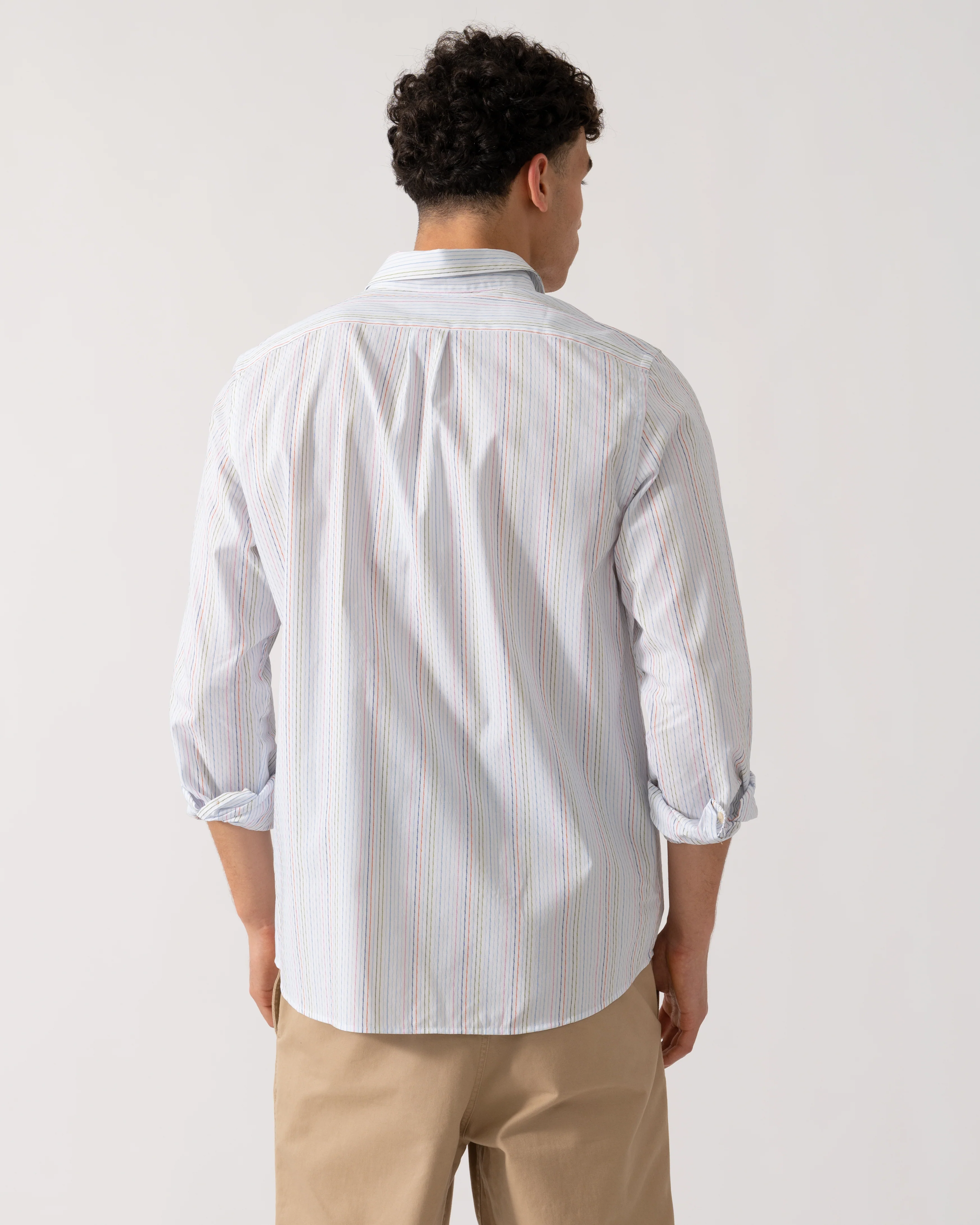 PS Paul Smith Mens Long Sleeve Regular Fit Striped Shirt - 92 Multi Coloured - Image 4