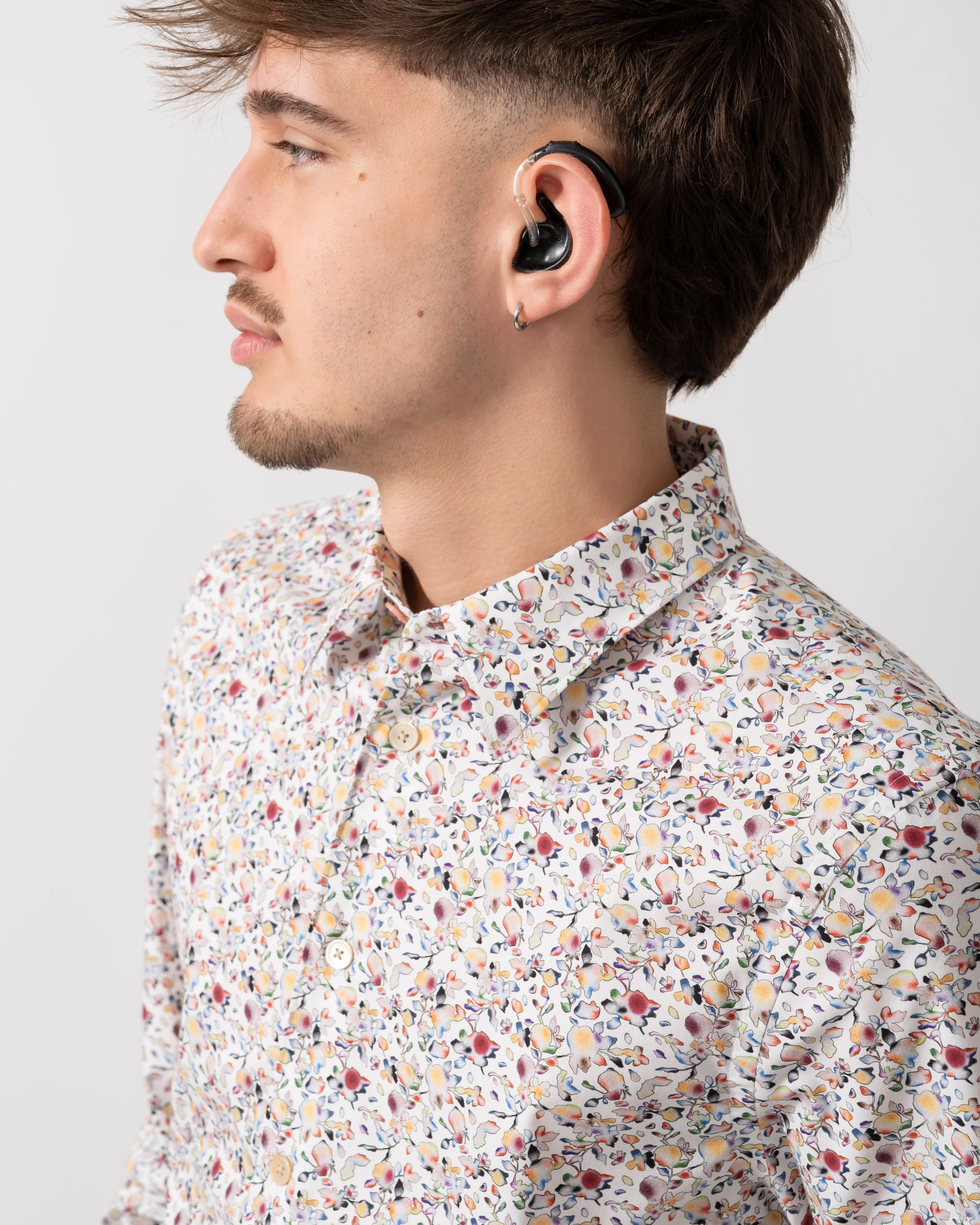 PS Paul Smith Mens Long Sleeve Tailored Fit Floral Shirt - 92 Multicolour - Image 3
