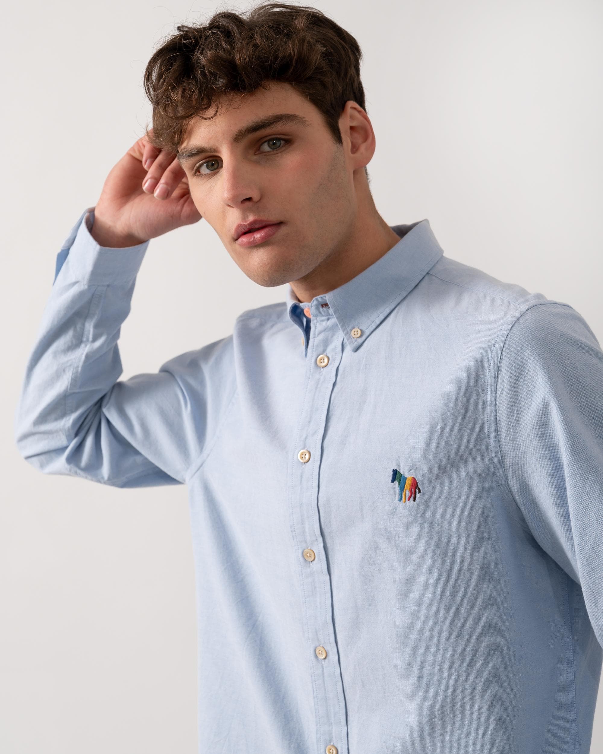 PS Paul Smith Mens Long Sleeve Tailored Fit Shirt with Broad Stripe Zebra - Image 2