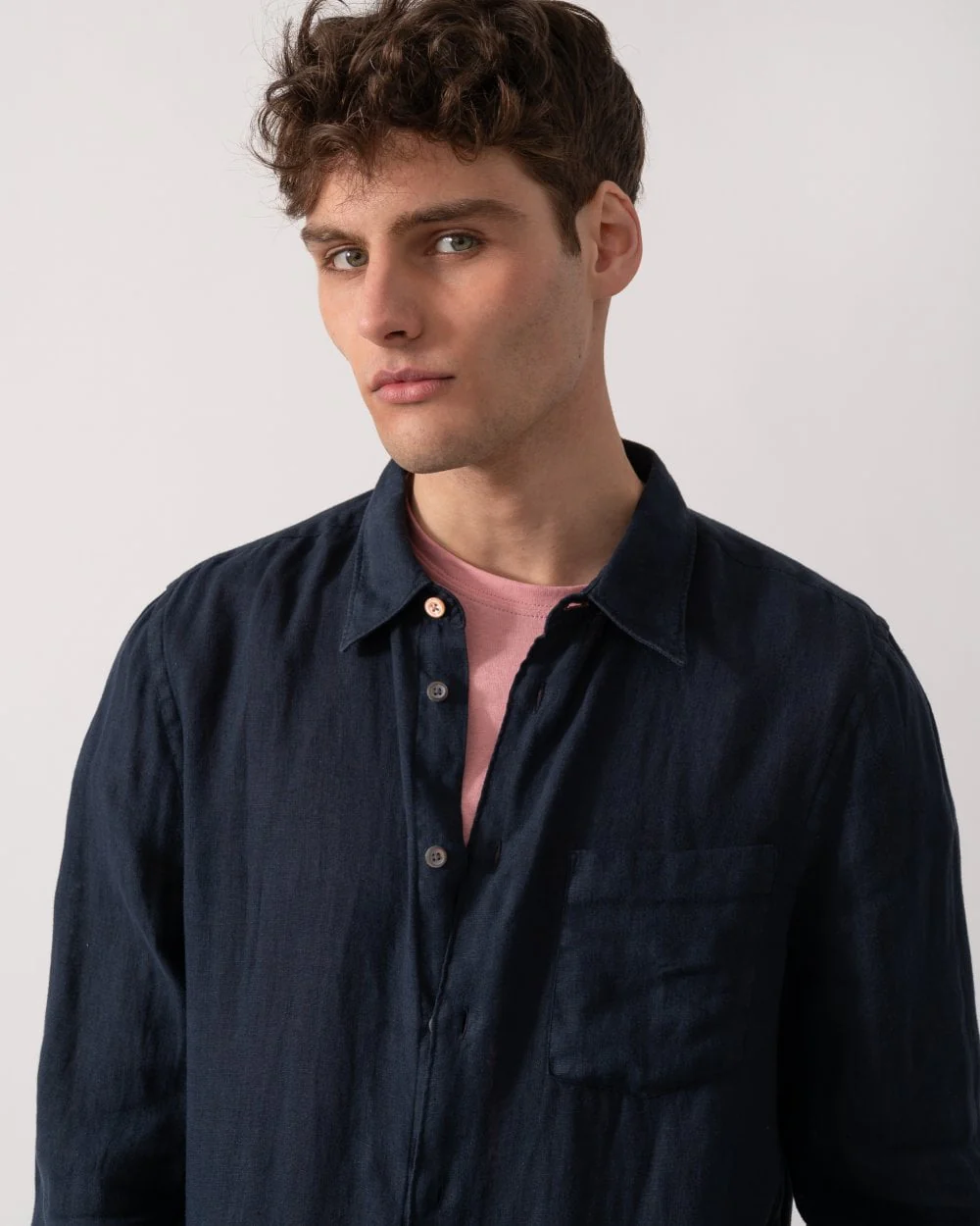 PS Paul Smith Mens Long Sleeve Tailored Fit T-Shirt - 49 Very Dark Navy - Image 2
