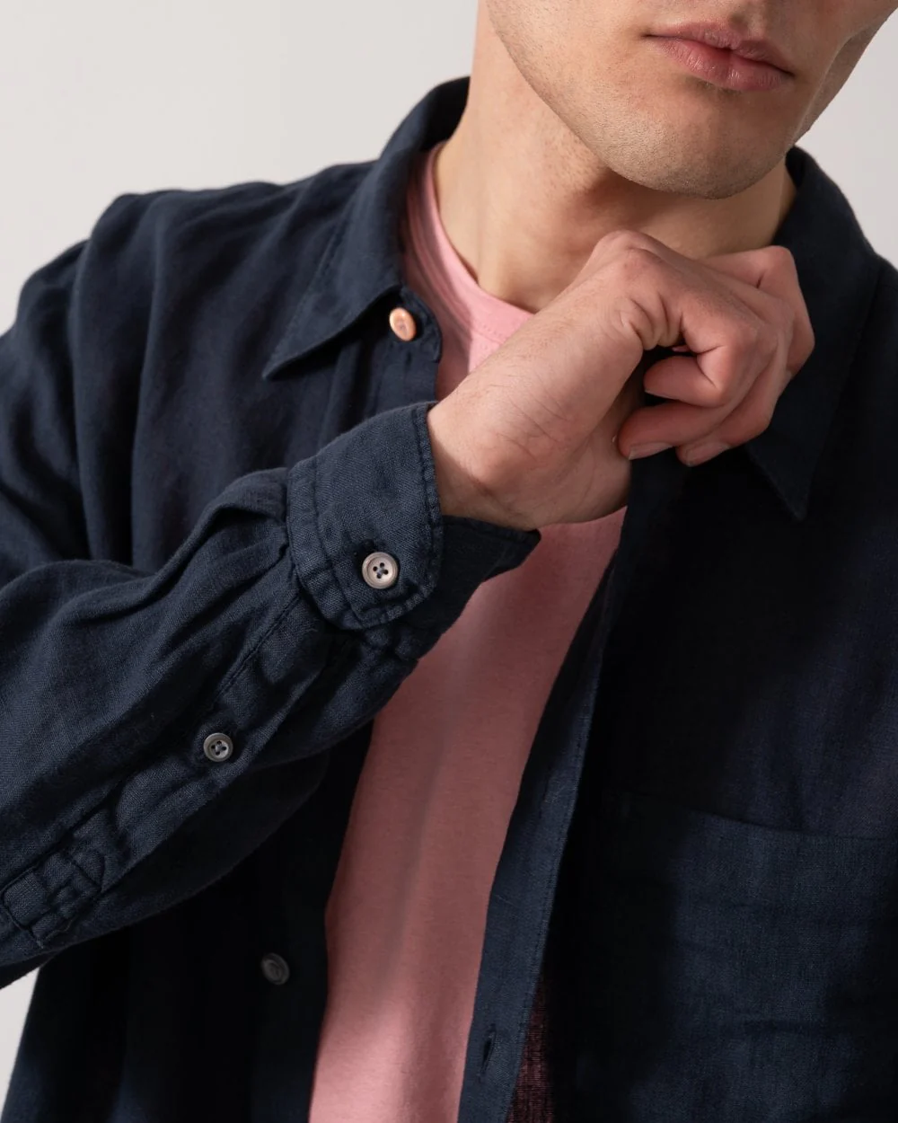 PS Paul Smith Mens Long Sleeve Tailored Fit T-Shirt - 49 Very Dark Navy - Image 4
