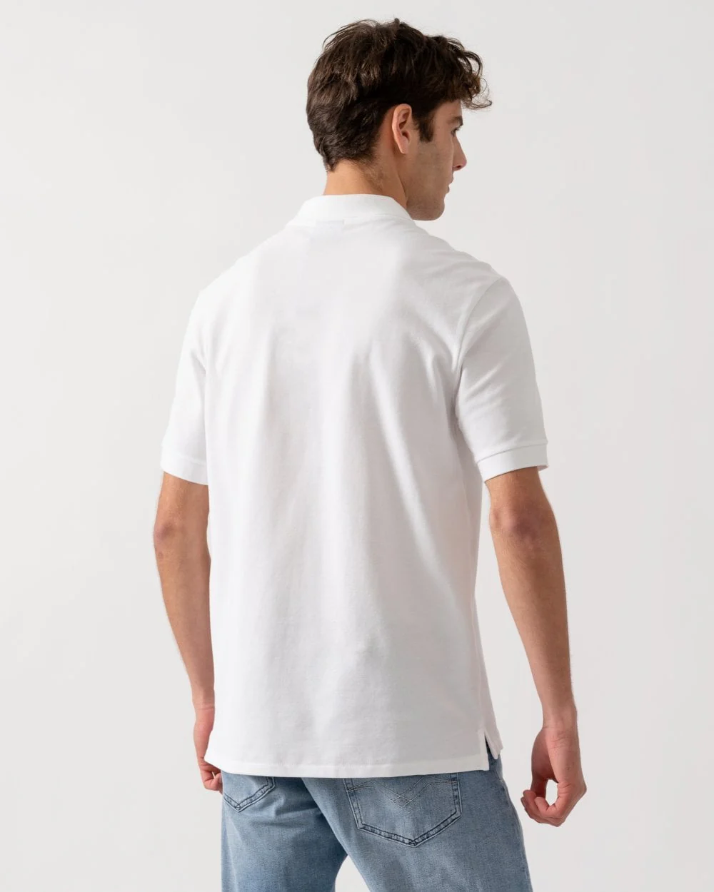 PS Paul Smith Mens Organic Cotton Zebra Logo Polo Shirt - 01 White - Image 4