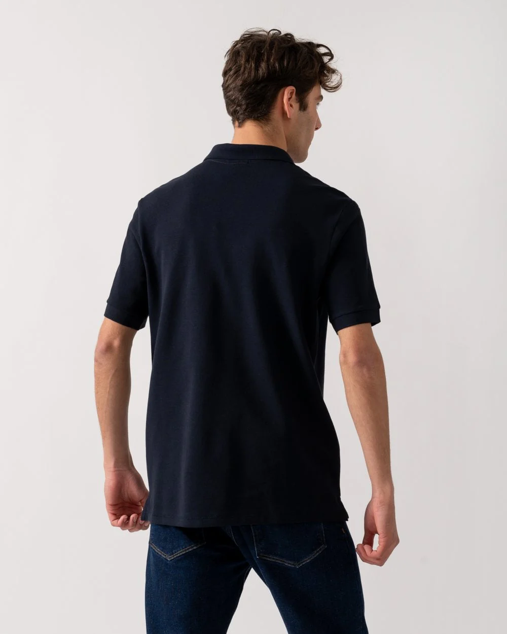 PS Paul Smith Mens Organic Cotton Zebra Logo Polo Shirt - 49 Very Dark Navy - Image 4