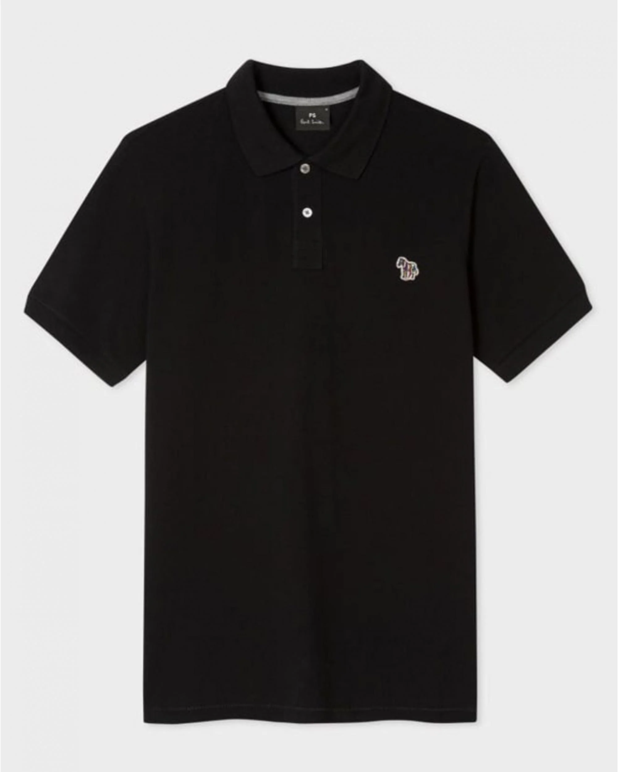 PS Paul Smith Mens Organic Cotton Zebra Logo Polo Shirt - 79 Black - Image 5