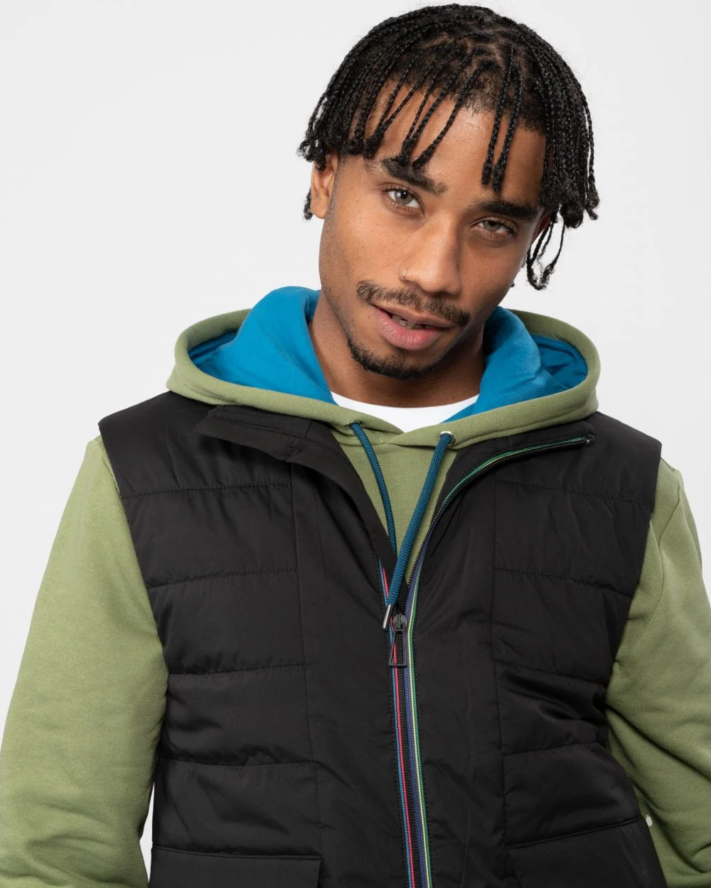 PS Paul Smith Mens Recycled Wadding Mixed Media Gilet - Image 2