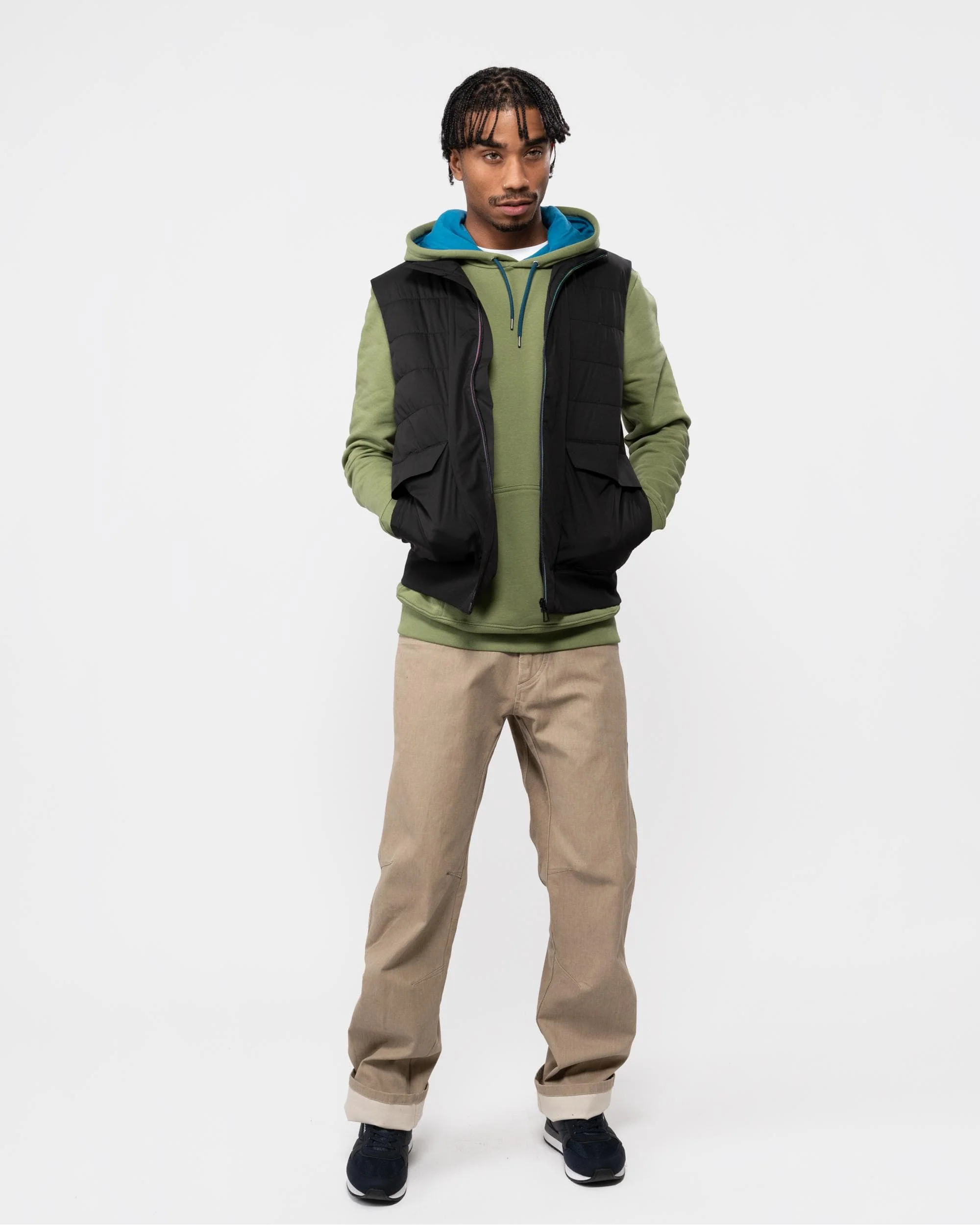 PS Paul Smith Mens Recycled Wadding Mixed Media Gilet - Image 3