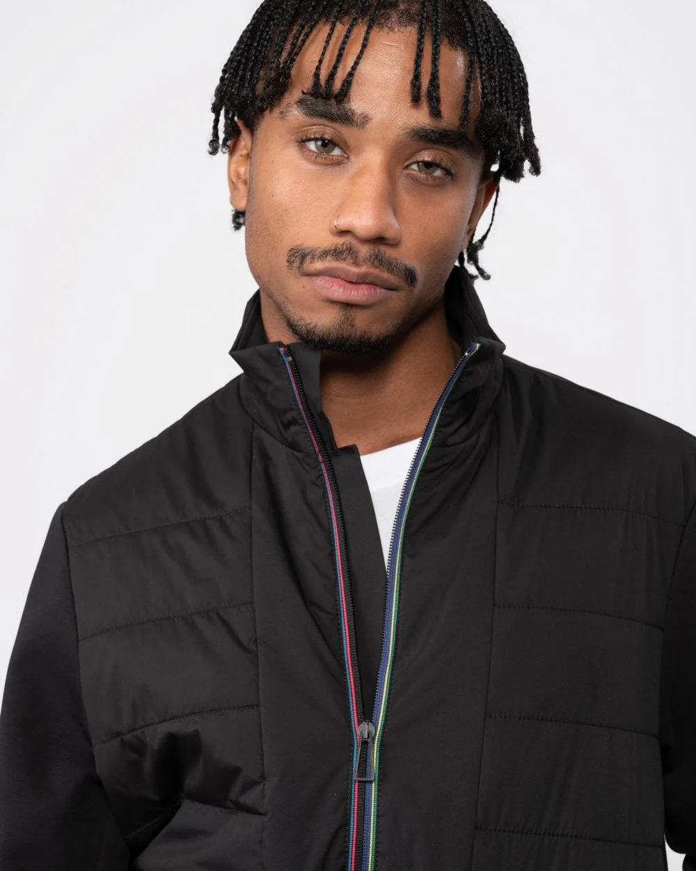 PS Paul Smith Mens Recycled Wadding Mixed Media Jacket - Image 2