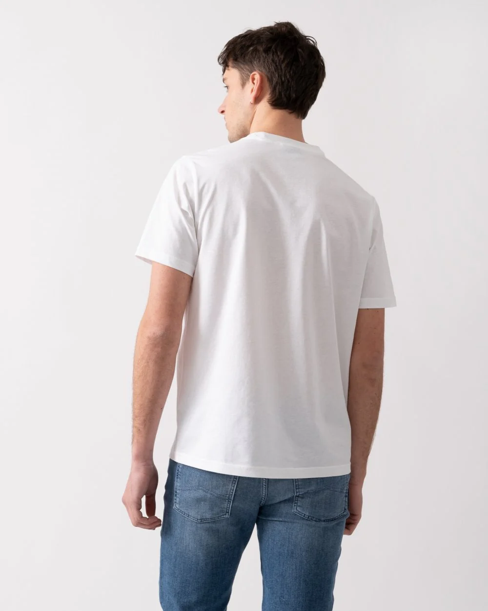 PS Paul Smith Mens Reg Fit Short Sleeve Palm Trees T-Shirt - 01 White - Image 4