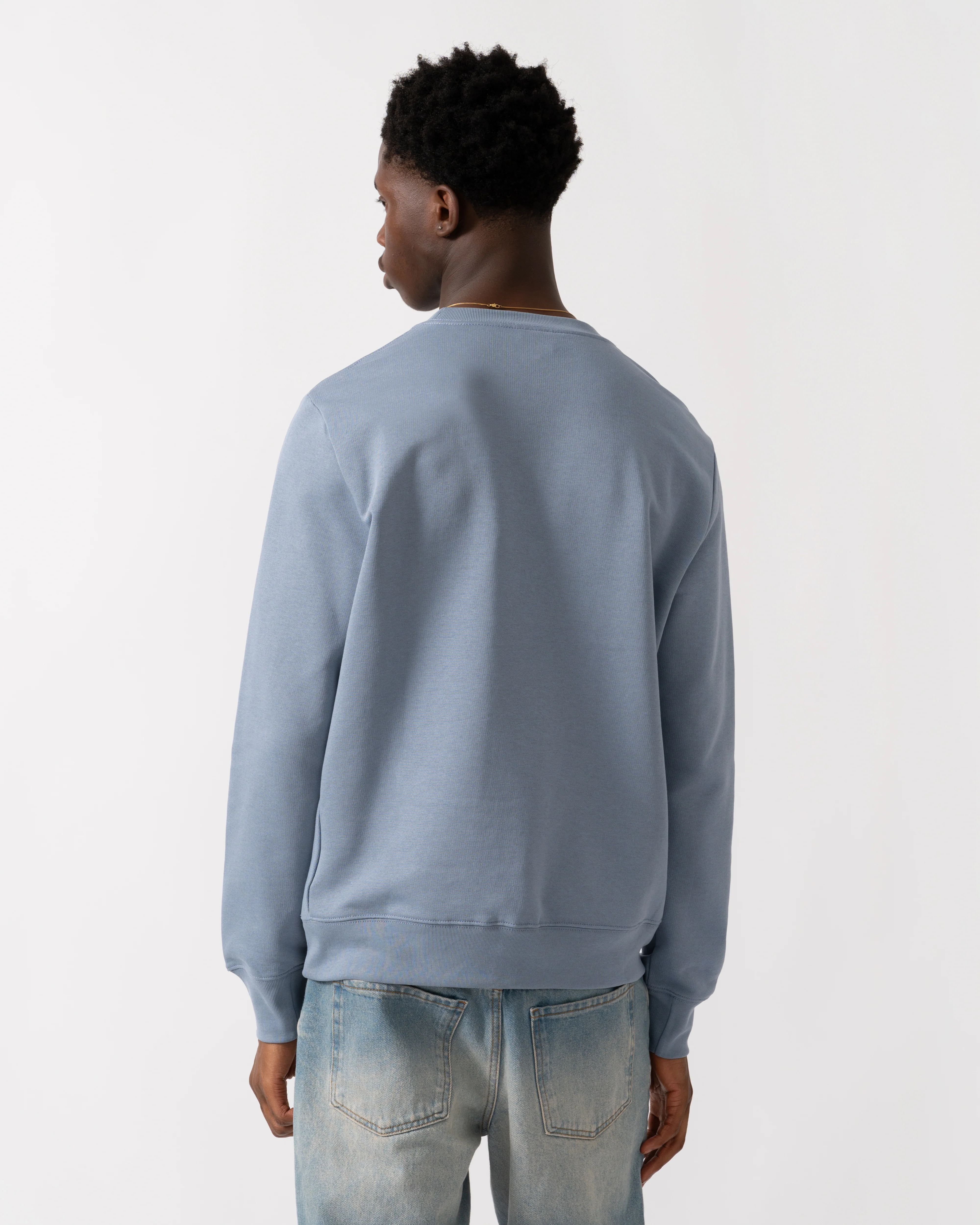 PS Paul Smith Mens Reg Fit Zebra Sweatshirt - 43G Greyish Blue - Image 4