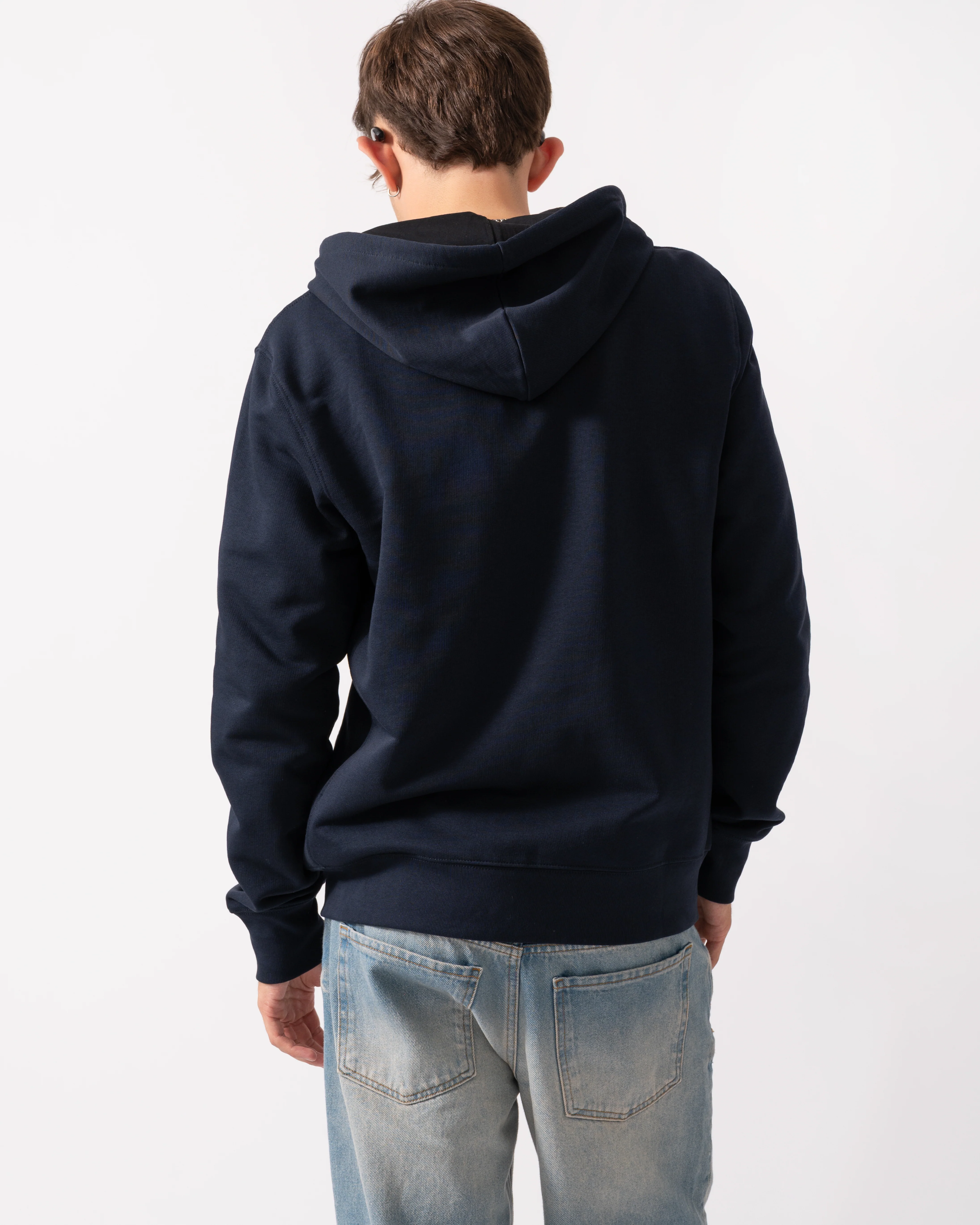 PS Paul Smith Mens Reg Fit Zip Hoodie with Zebra Logo - 49 Very Dark Navy - Image 4