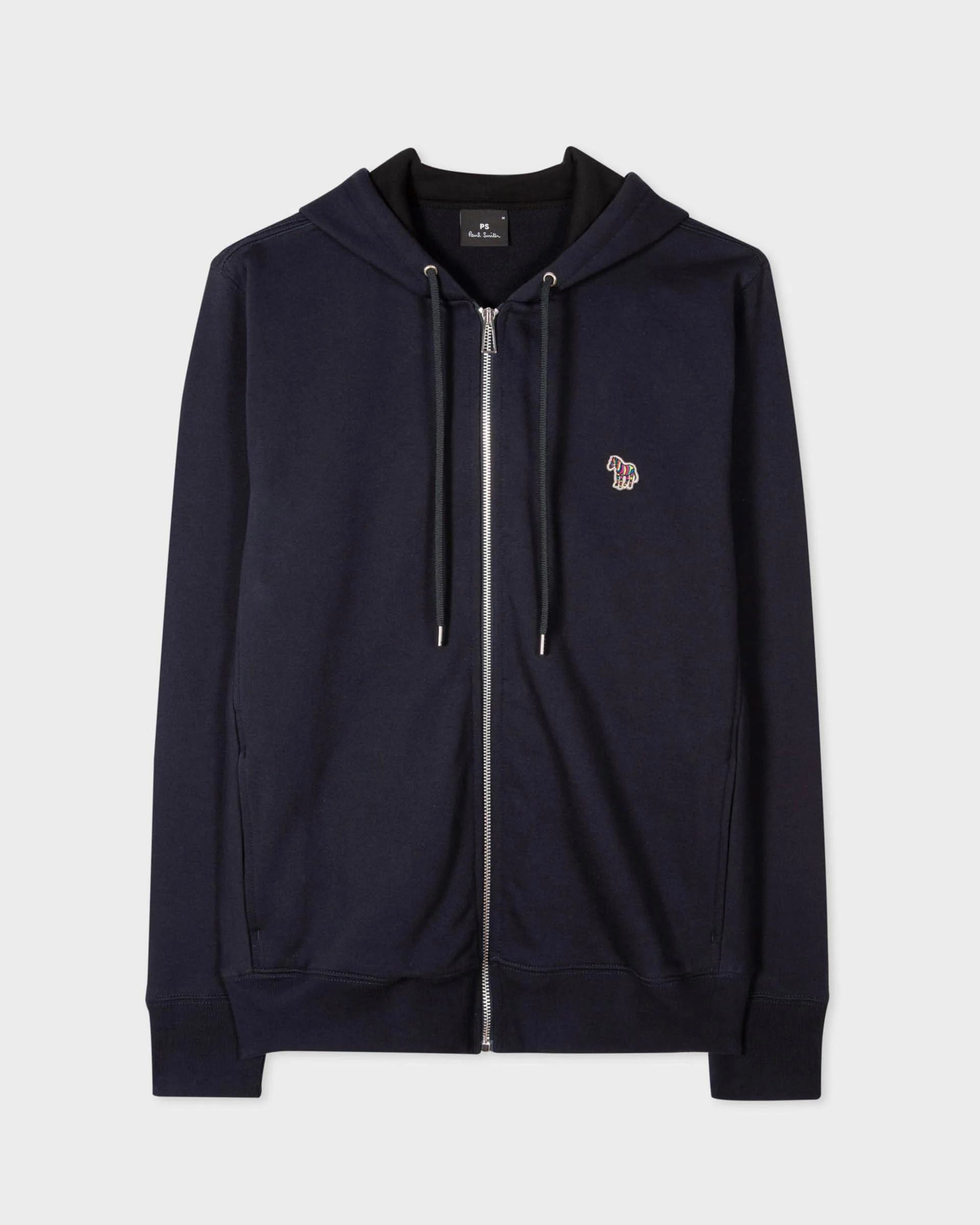 PS Paul Smith Mens Reg Fit Zip Hoodie with Zebra Logo - 49 Very Dark Navy - Image 5