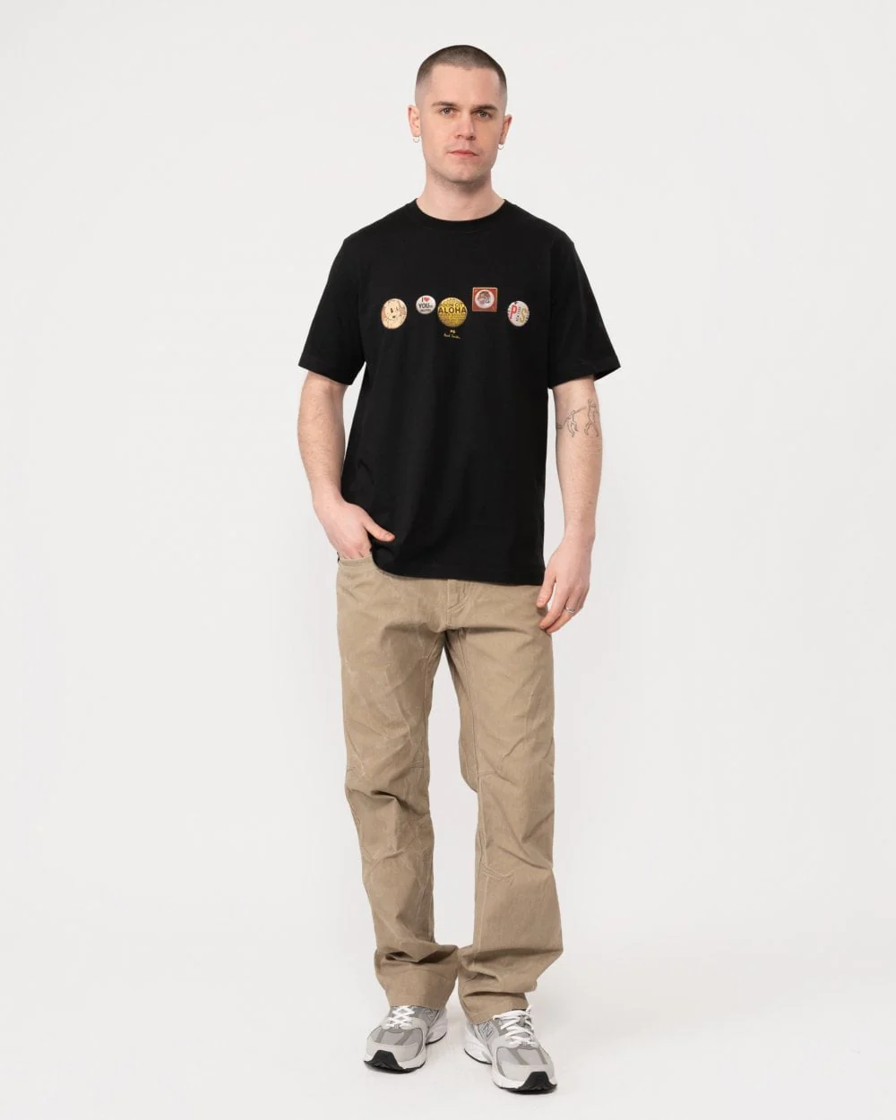 PS Paul Smith Mens Regular Fit Badges T-Shirt - Image 3