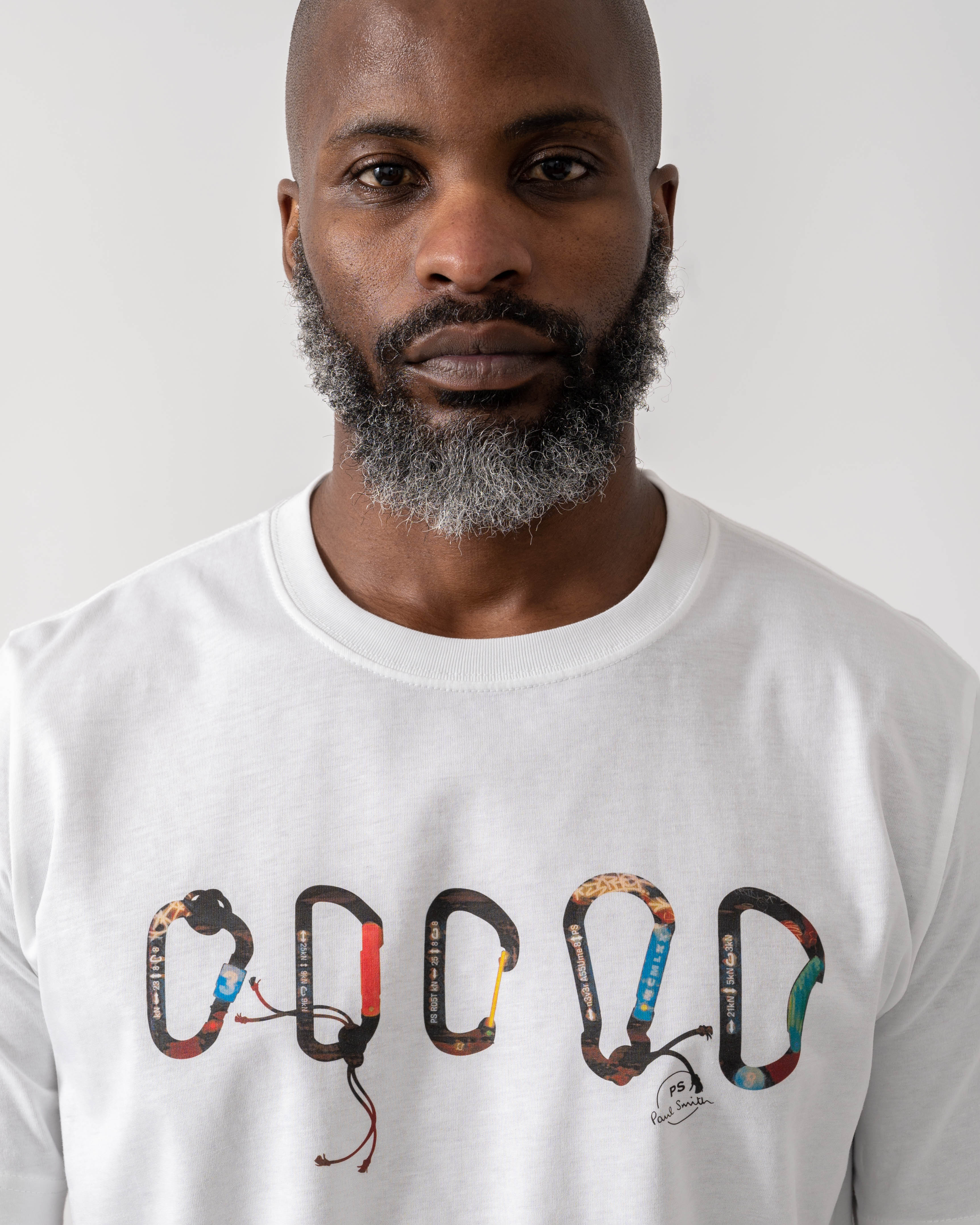 PS Paul Smith Mens Regular Fit Carabiner T-Shirt - 01 White - Image 3