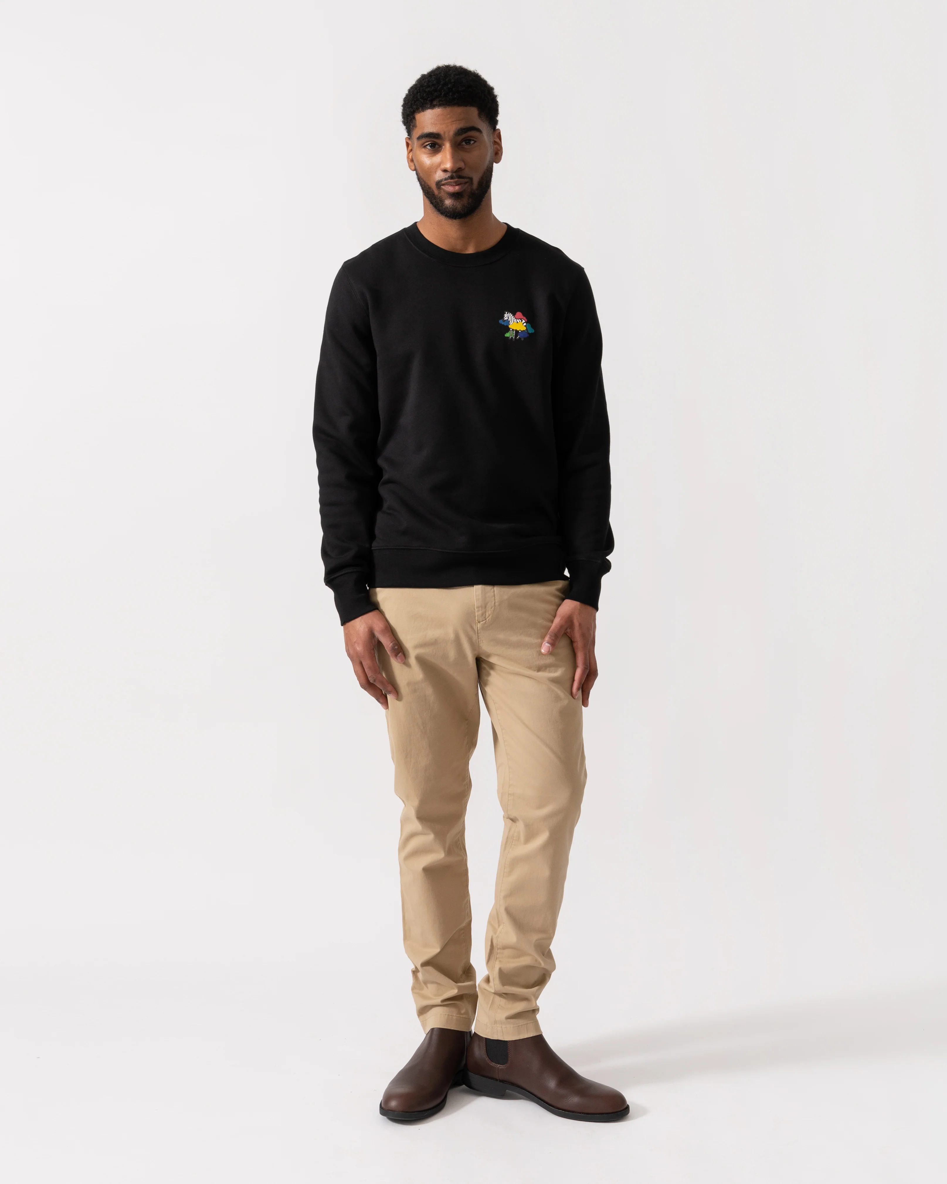 PS Paul Smith Mens Regular Fit Cloud Zebra Sweatshirt - 79 Black - Image 3