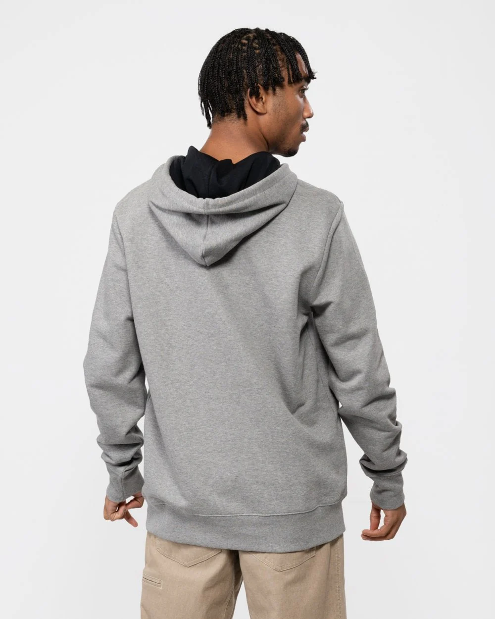 PS Paul Smith Mens Regular Fit Cotton Zebra Logo Hoodie - 72 Grey Melange - Image 4