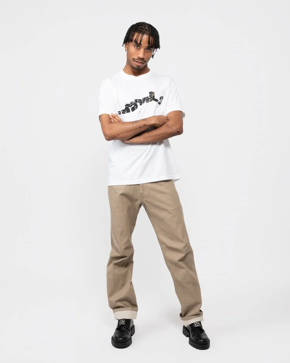 PS Paul Smith Mens Regular Fit Domino Graphic T-Shirt - Image 3