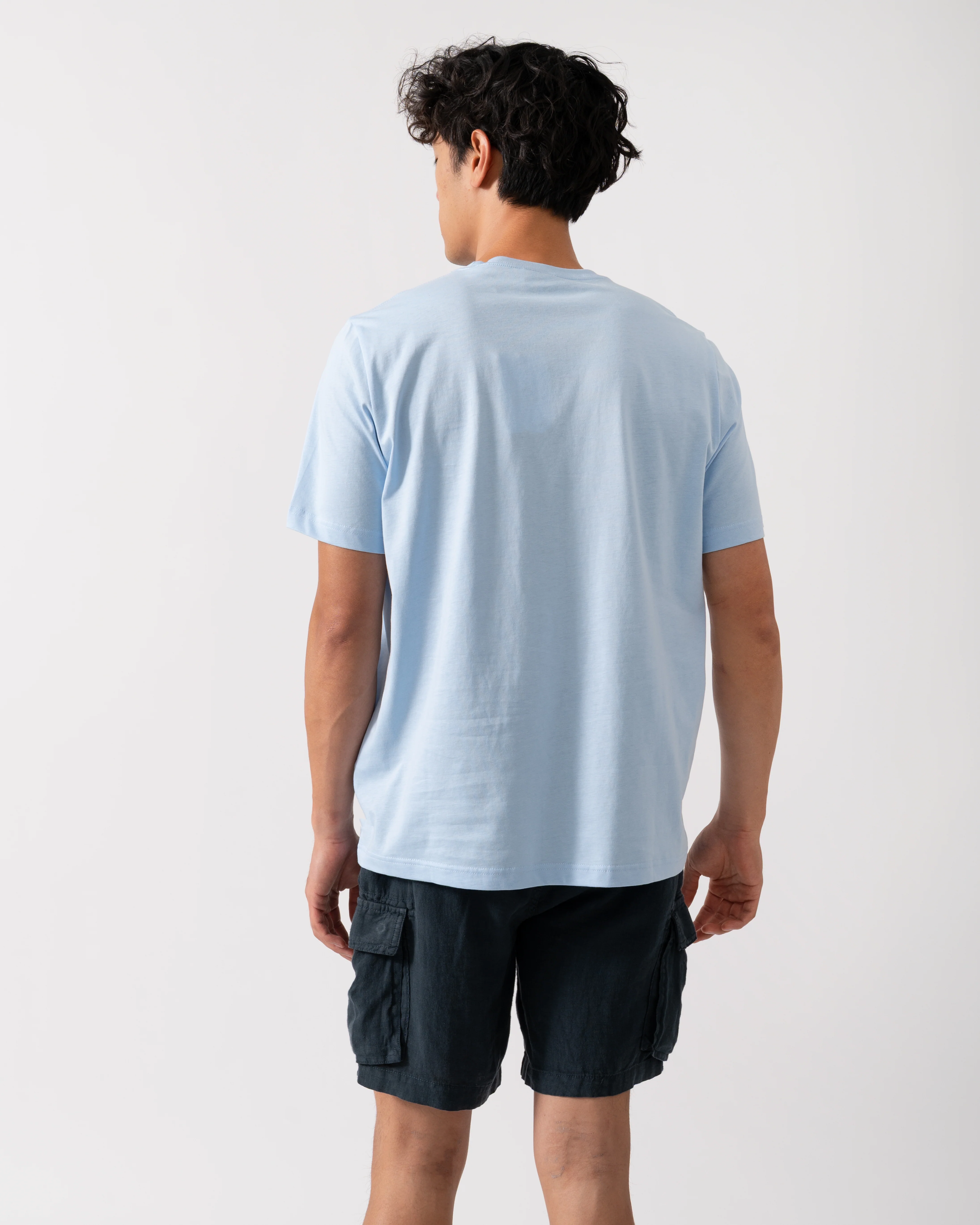 PS Paul Smith Mens Regular Fit Edelweiss Flower T-Shirt - 41E Light Blue - Image 4