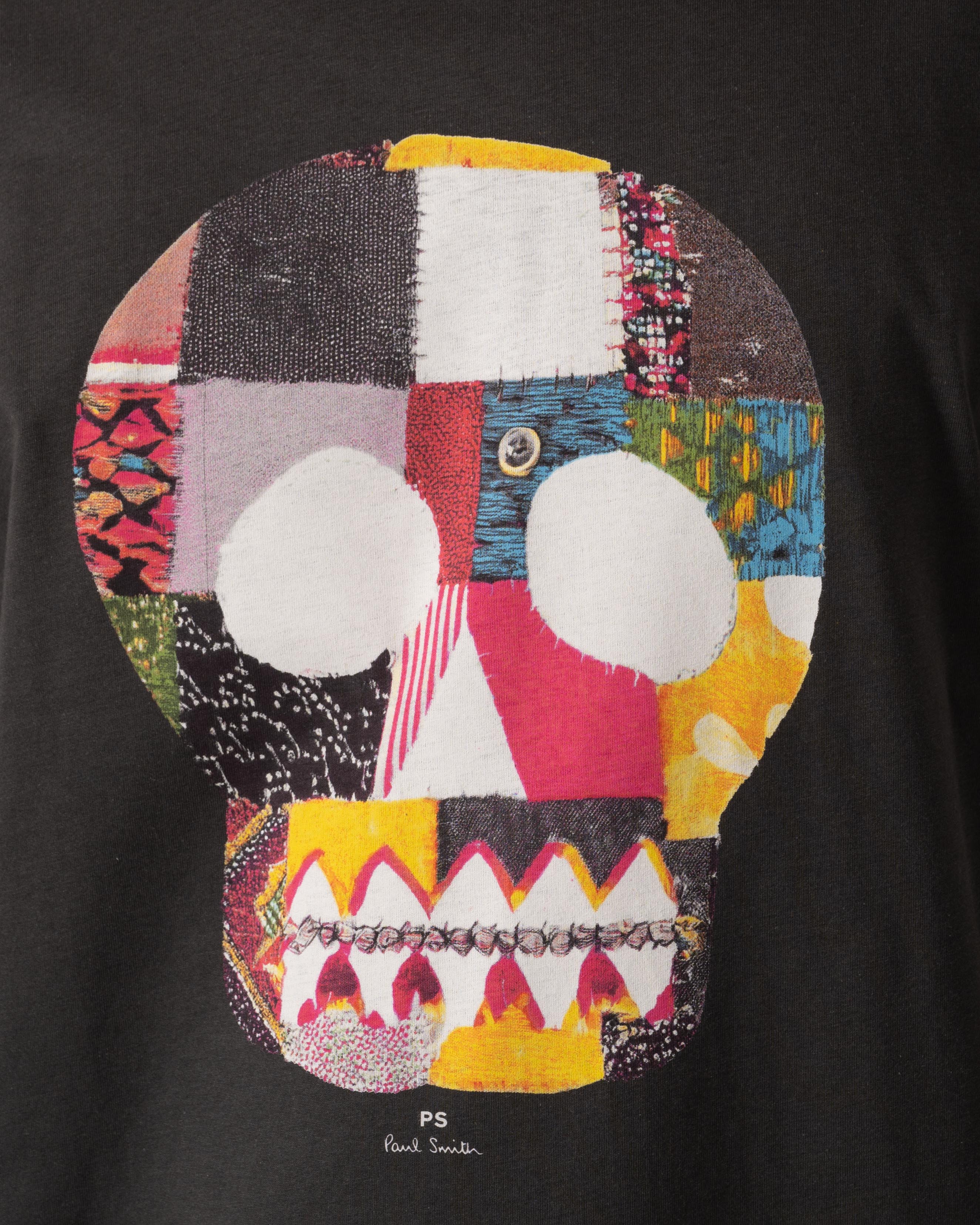 PS Paul Smith Mens Regular Fit Fabric Skull T-Shirt - 76 Grey - Image 3
