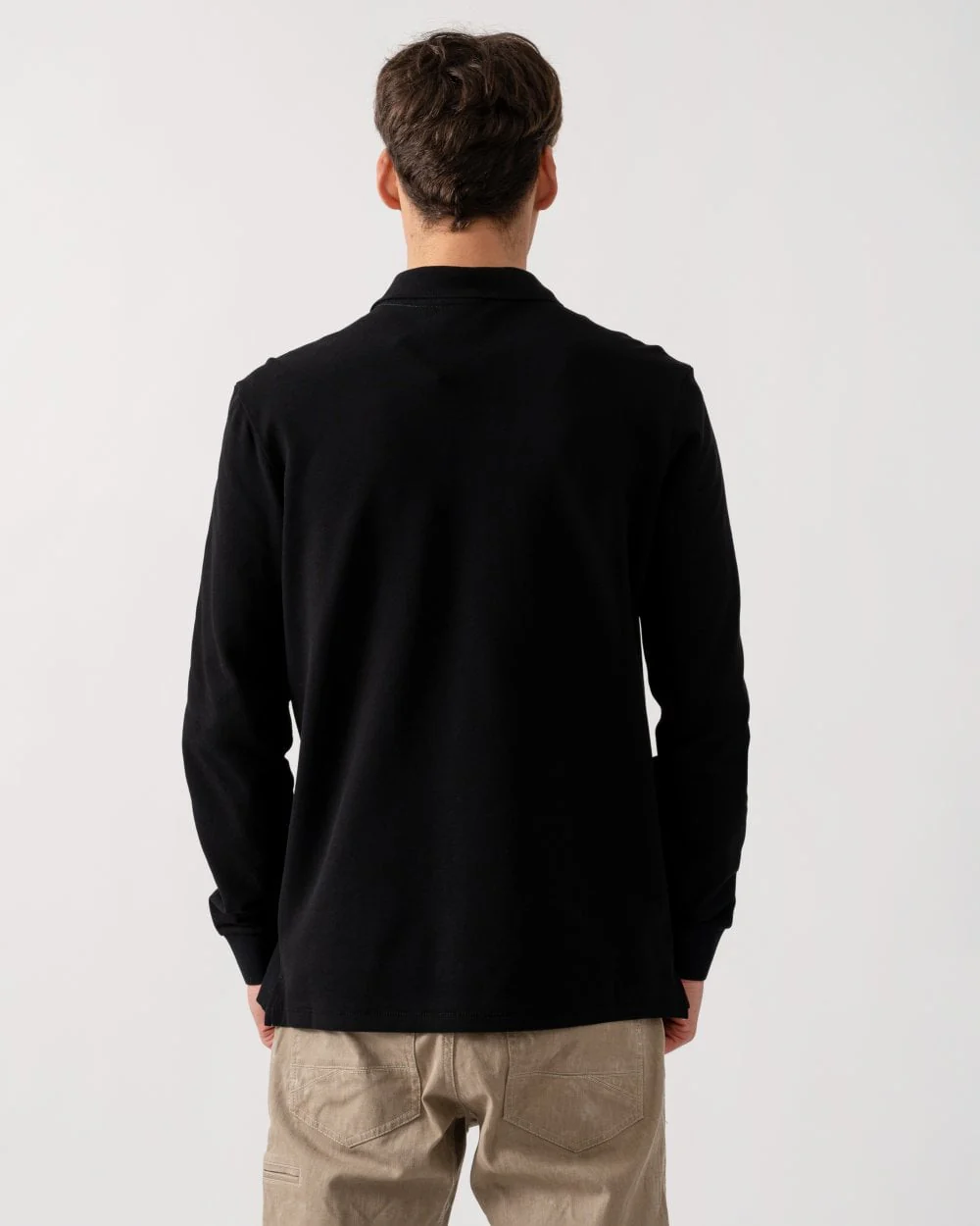 PS Paul Smith Mens Regular Fit Long Sleeve Classic Zebra Polo - 79 Black - Image 4