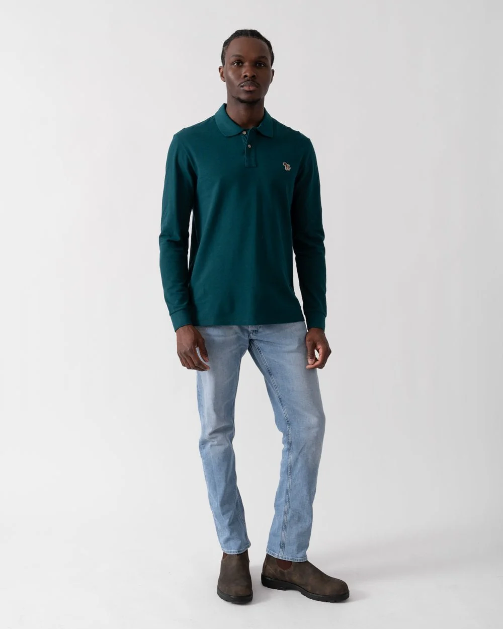 PS Paul Smith Mens Regular Fit Long Sleeve Polo Shirt with Zebra Logo - Image 3