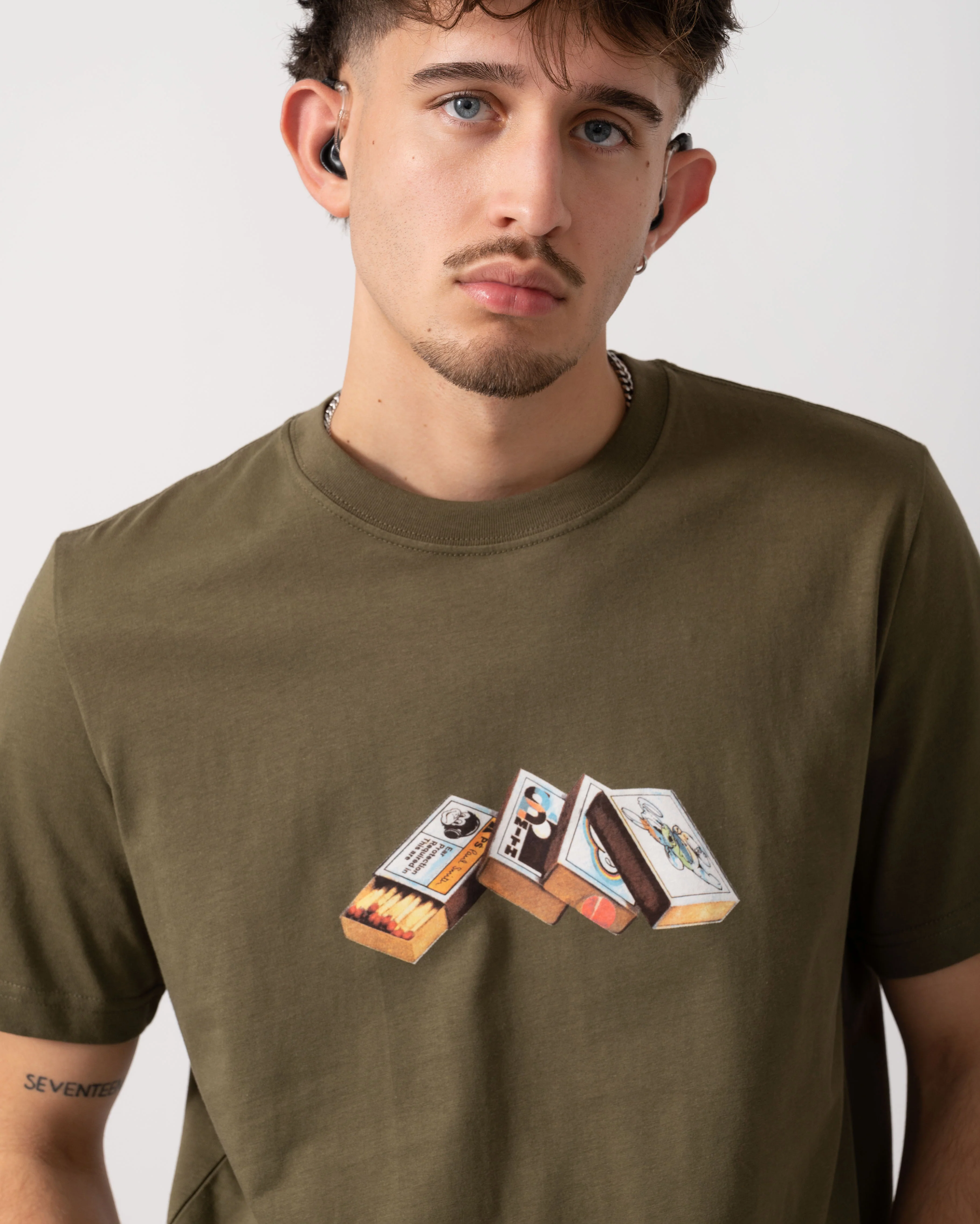 PS Paul Smith Mens Matchboxes Graphic T-Shirt - 36F Green - Image 3
