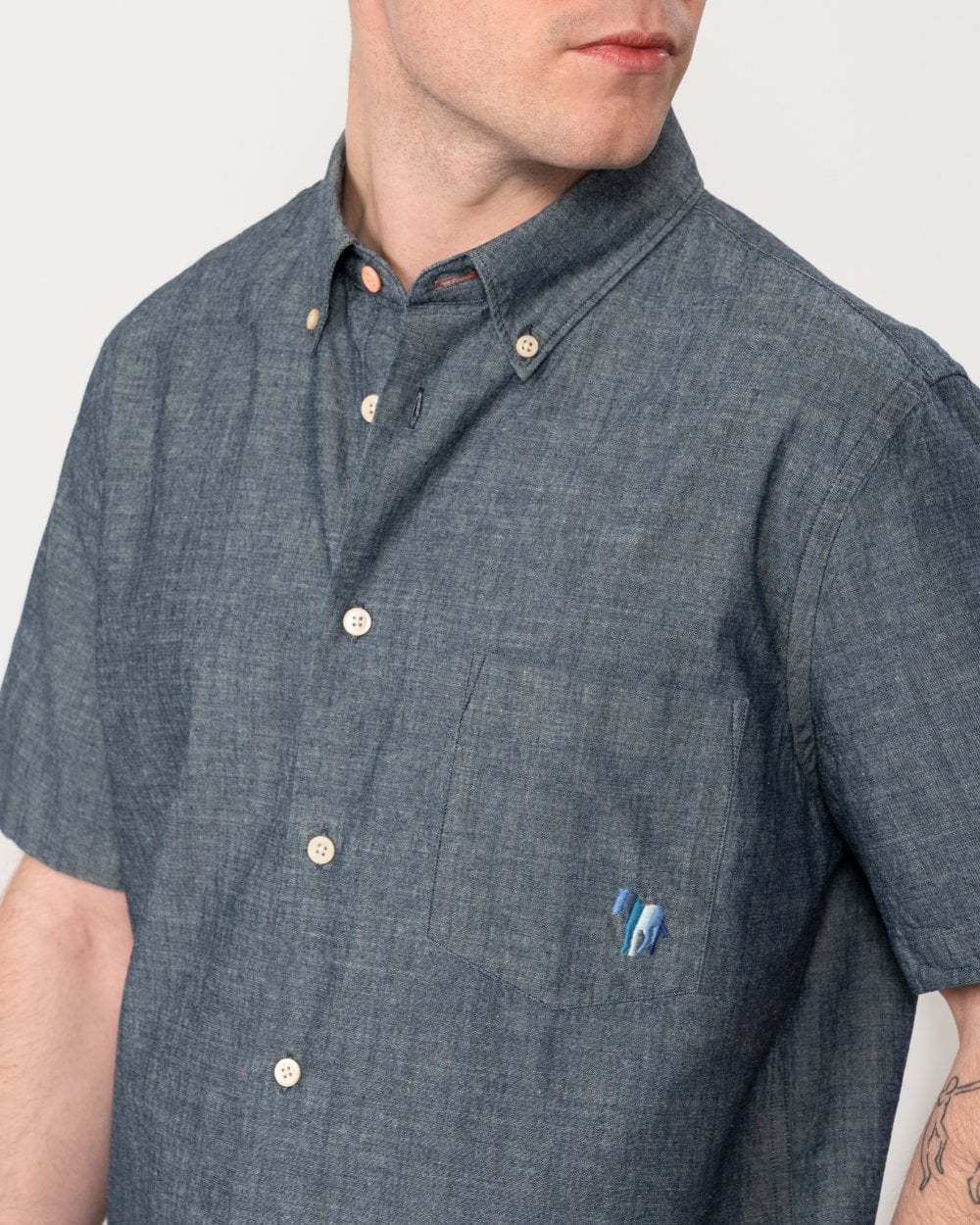 PS Paul Smith Mens Regular Fit Short Sleeve Bs Zebra Shirt - Image 2