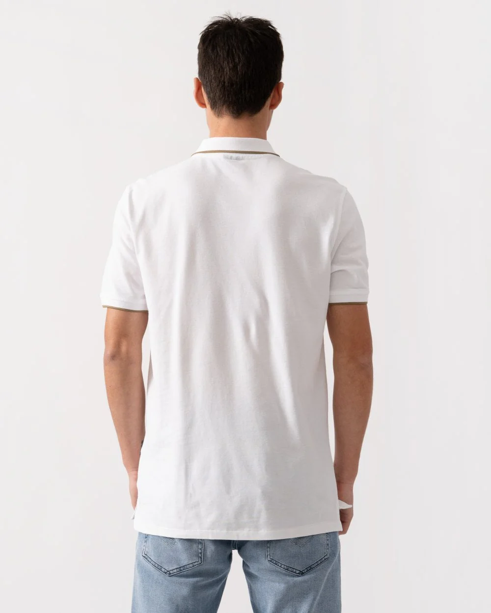 PS Paul Smith Mens Regular Fit Short Sleeve Zebra Badge Polo - 01 White - Image 4